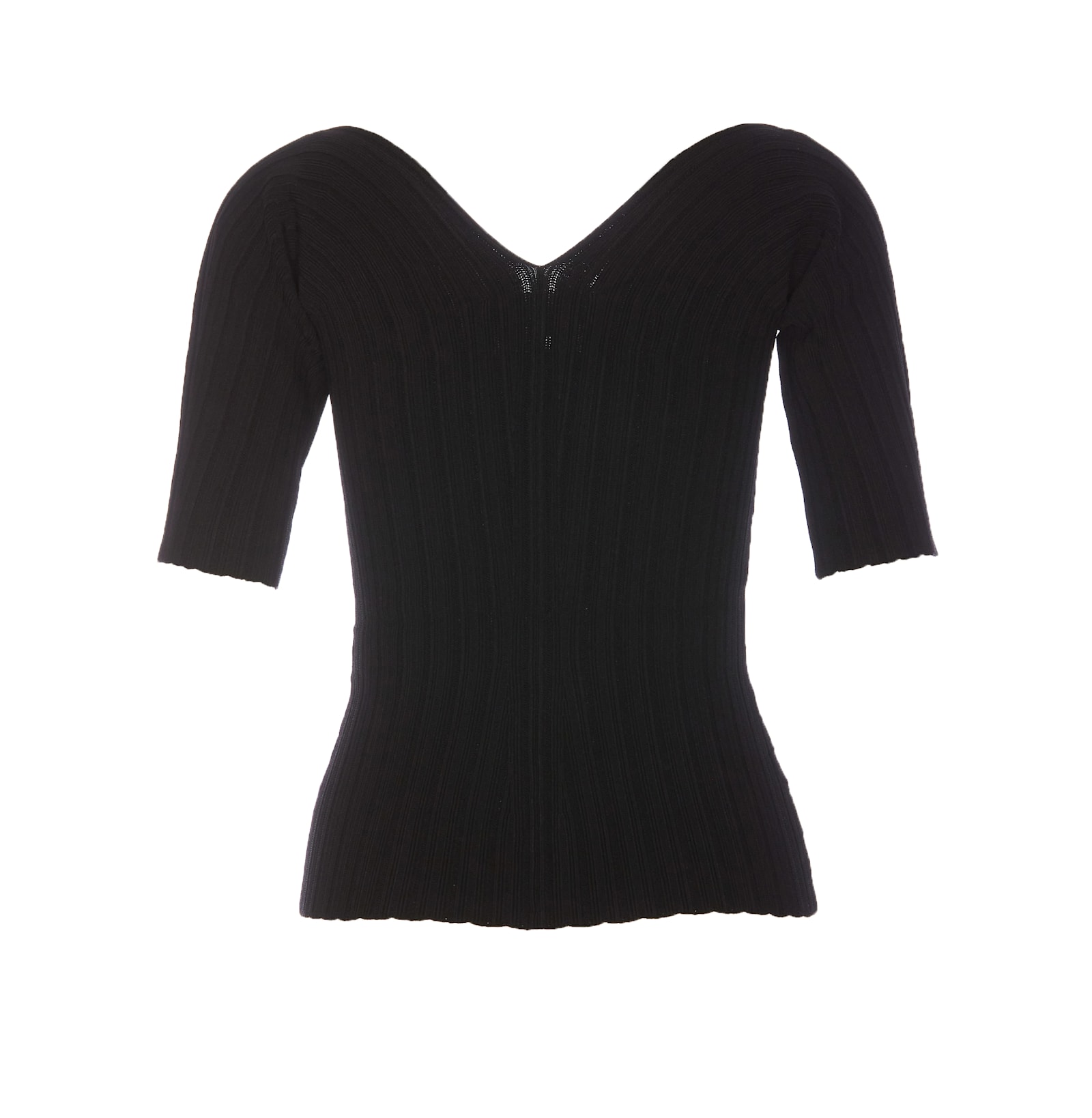 Shop Victoria Beckham V-neck Top In Black