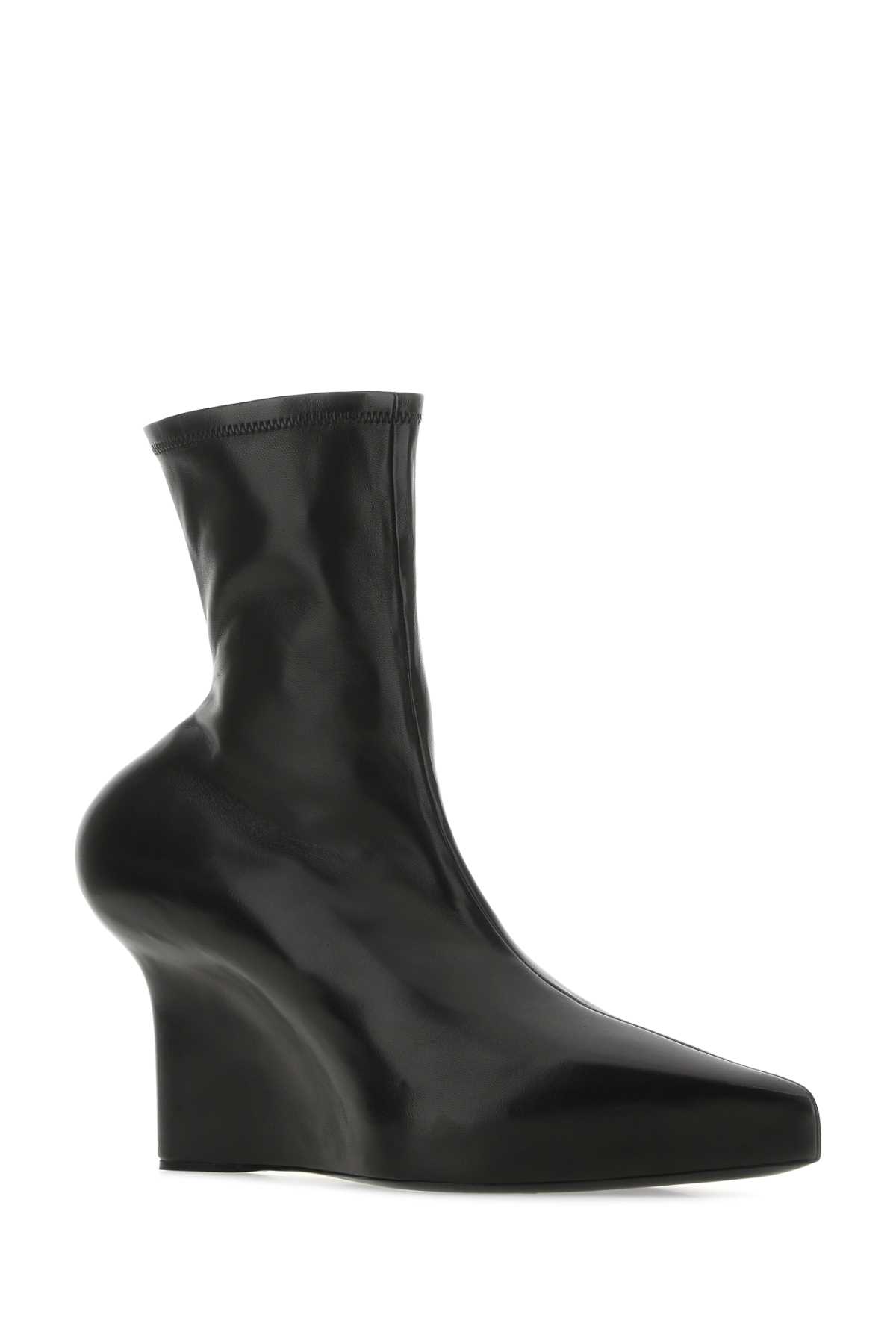 Shop Givenchy Black Nappa Leather Ankle Boots In 001