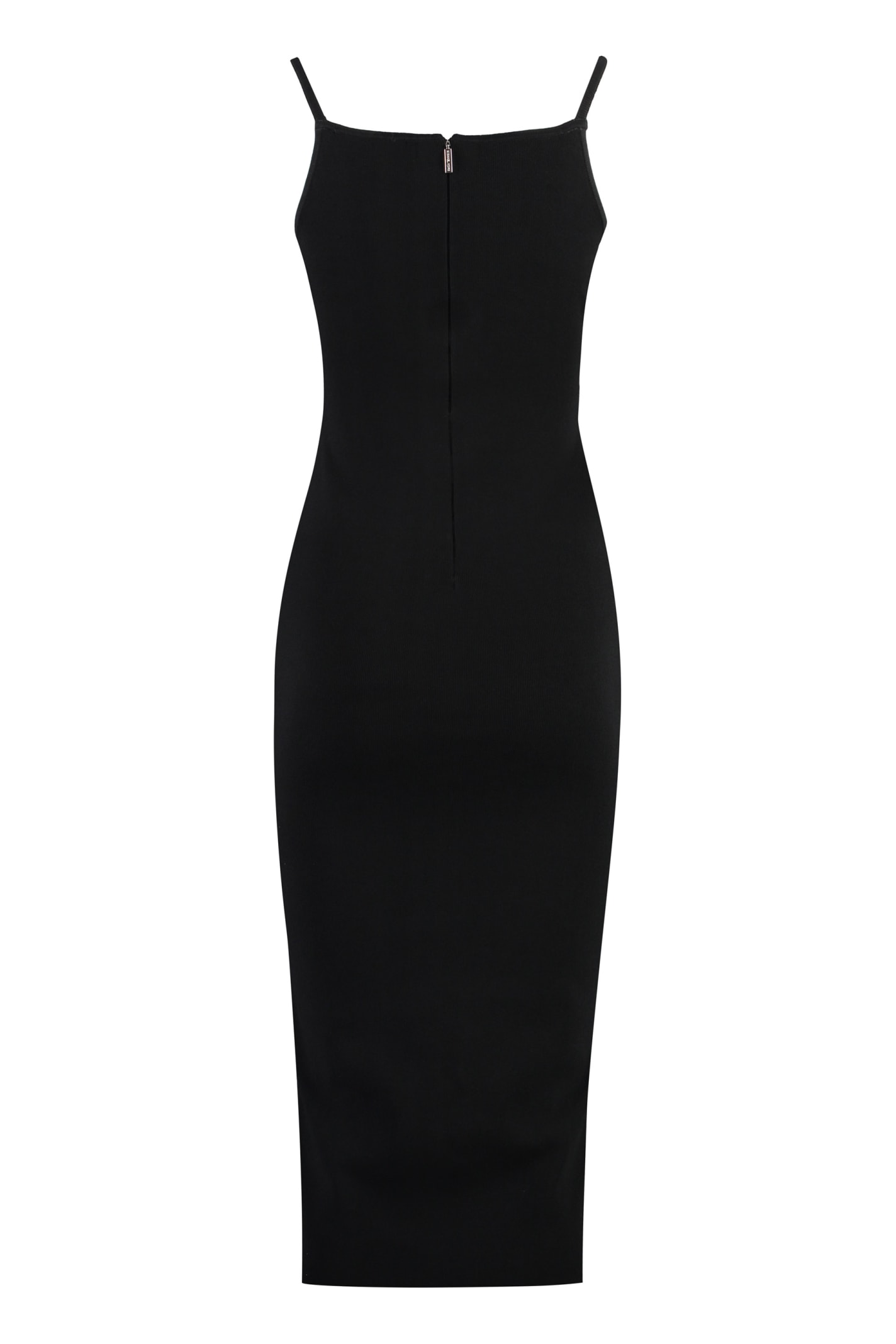 Shop Michael Michael Kors Knitted Dress In Black