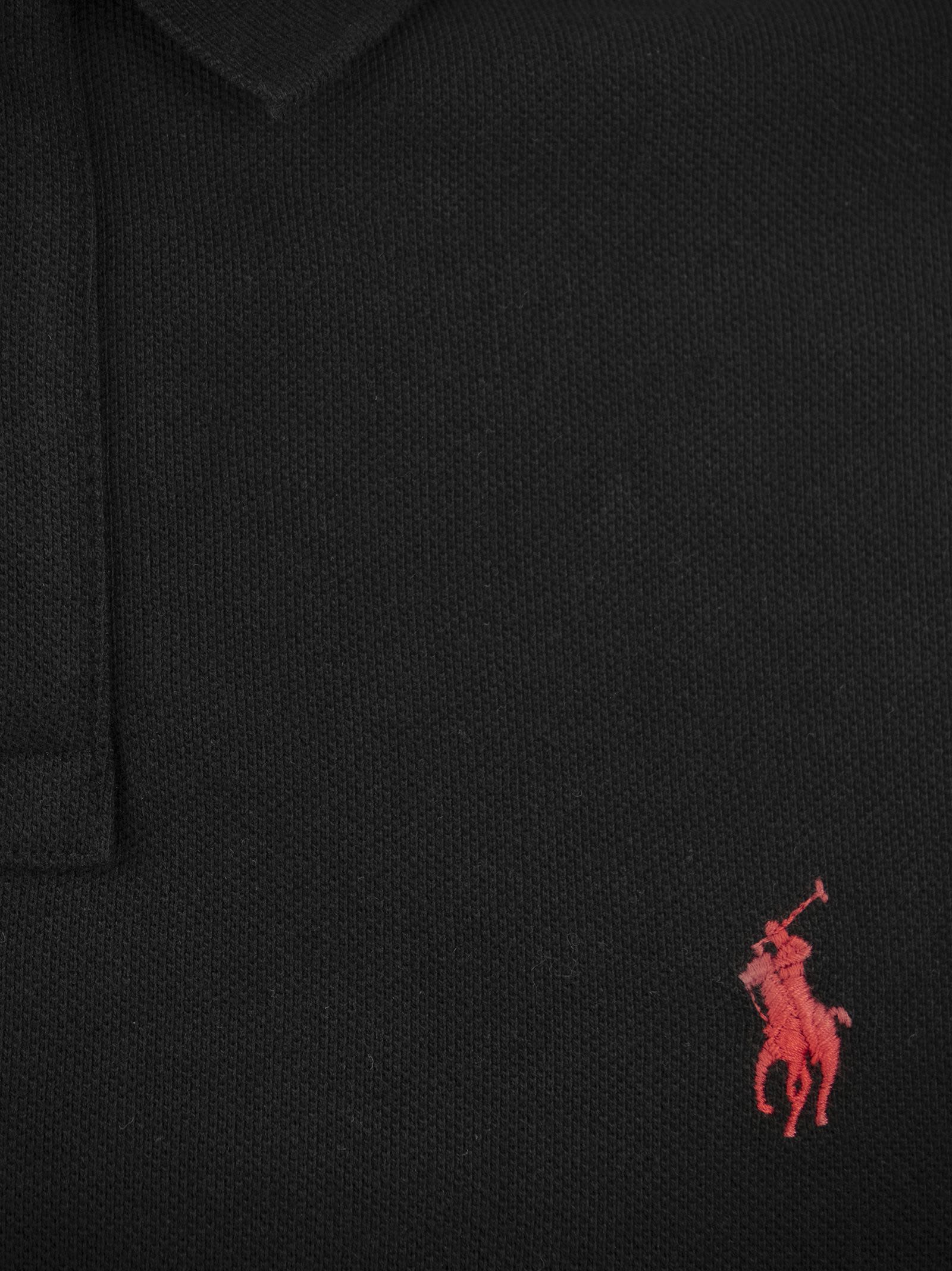 Shop Polo Ralph Lauren Slim-fit Pique Polo Shirt In Black