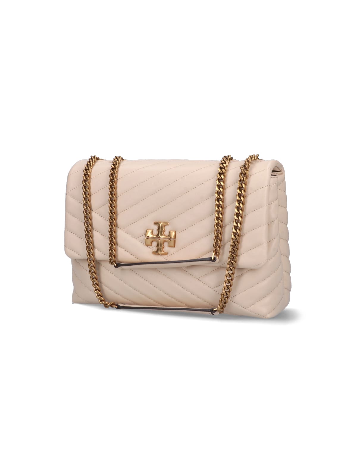 Shop Tory Burch Kira Shoulder Bag In Crema