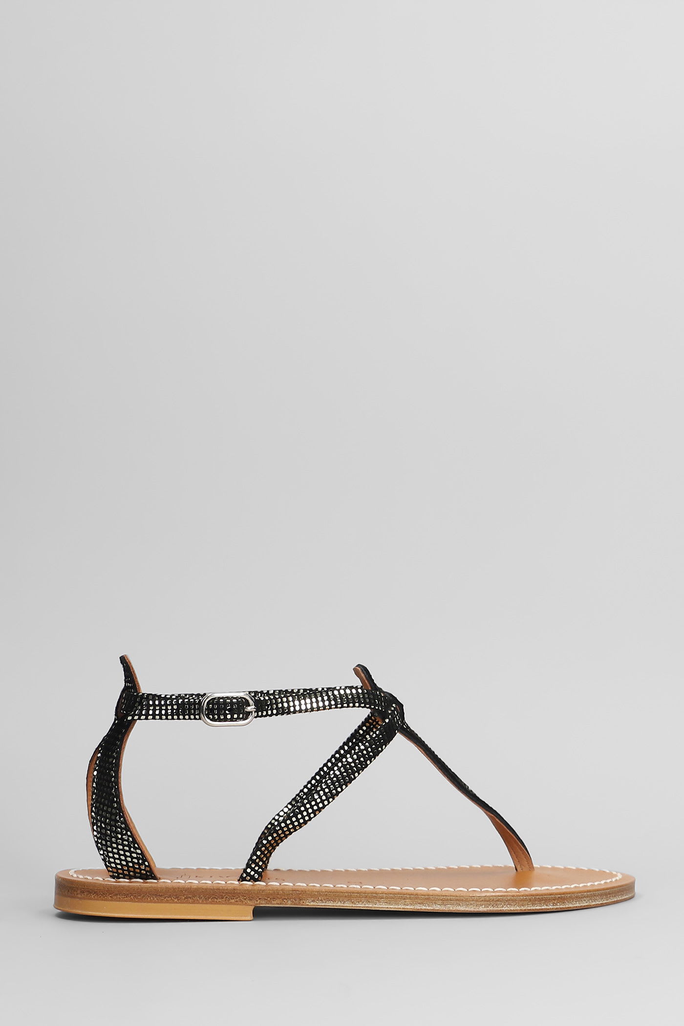 K.Jacques K. Jacques Buffon F Flats In Black Leather