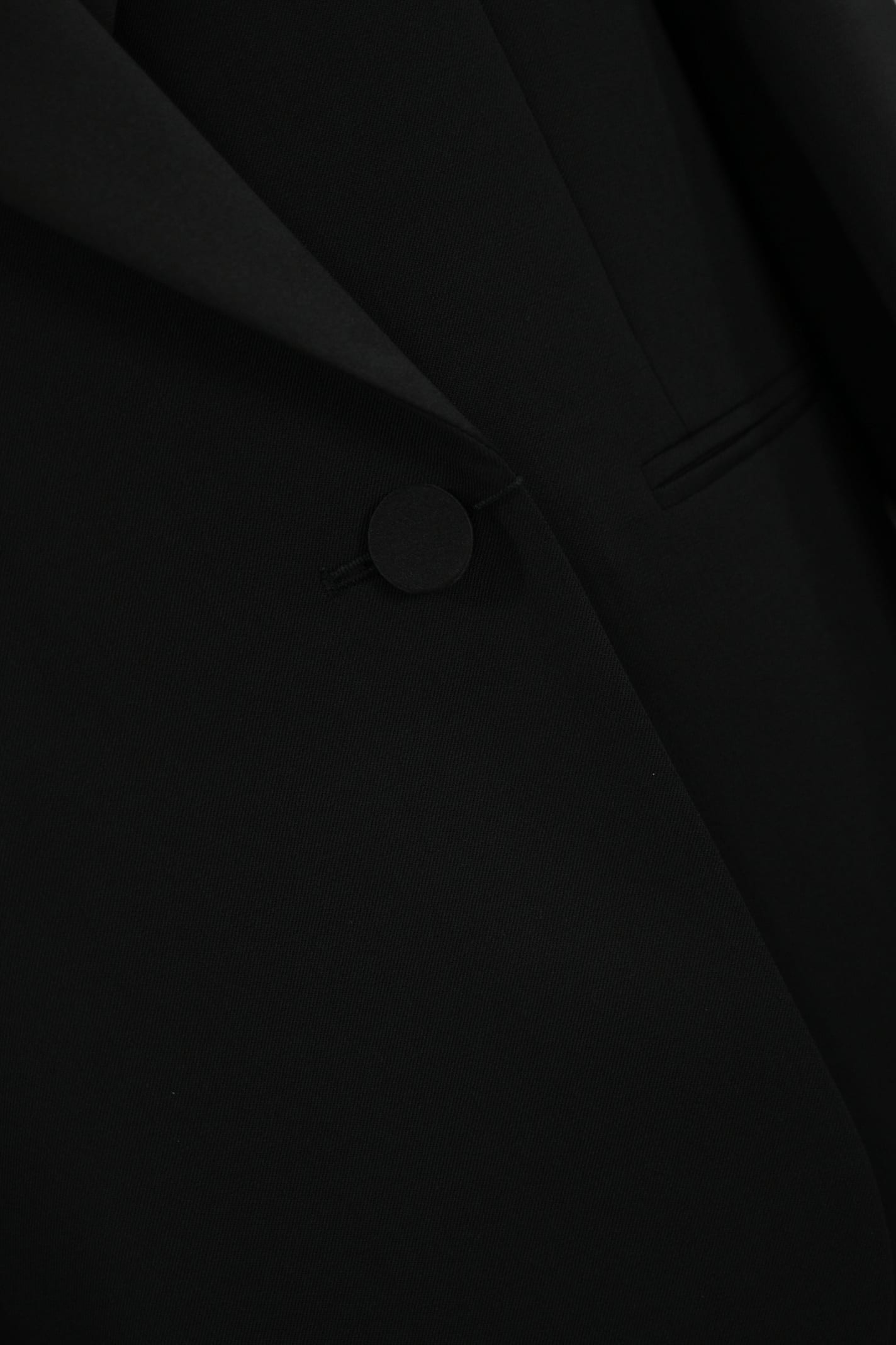 Weekend Max Mara Sava Oversized Blazer In Stretch Wool Canvas In Nero