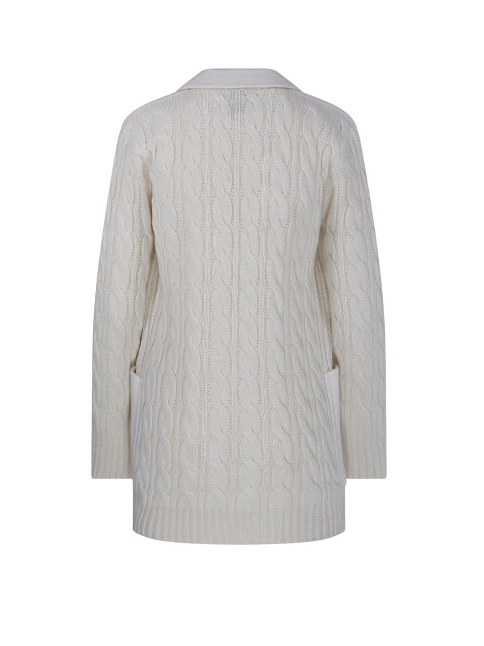Shop Max Mara Double-breasted Long-sleeved Blazer In White