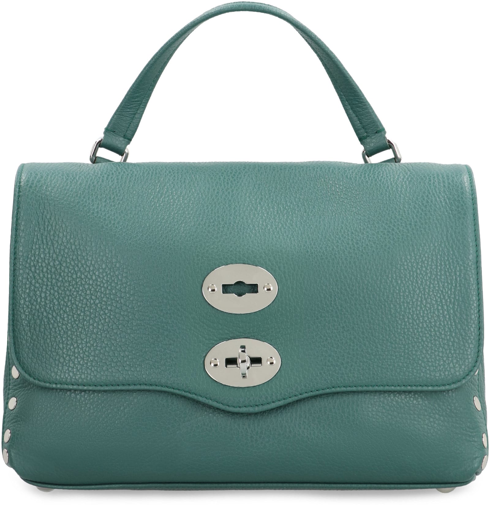 Shop Zanellato Postina S Leather Handbag In Green