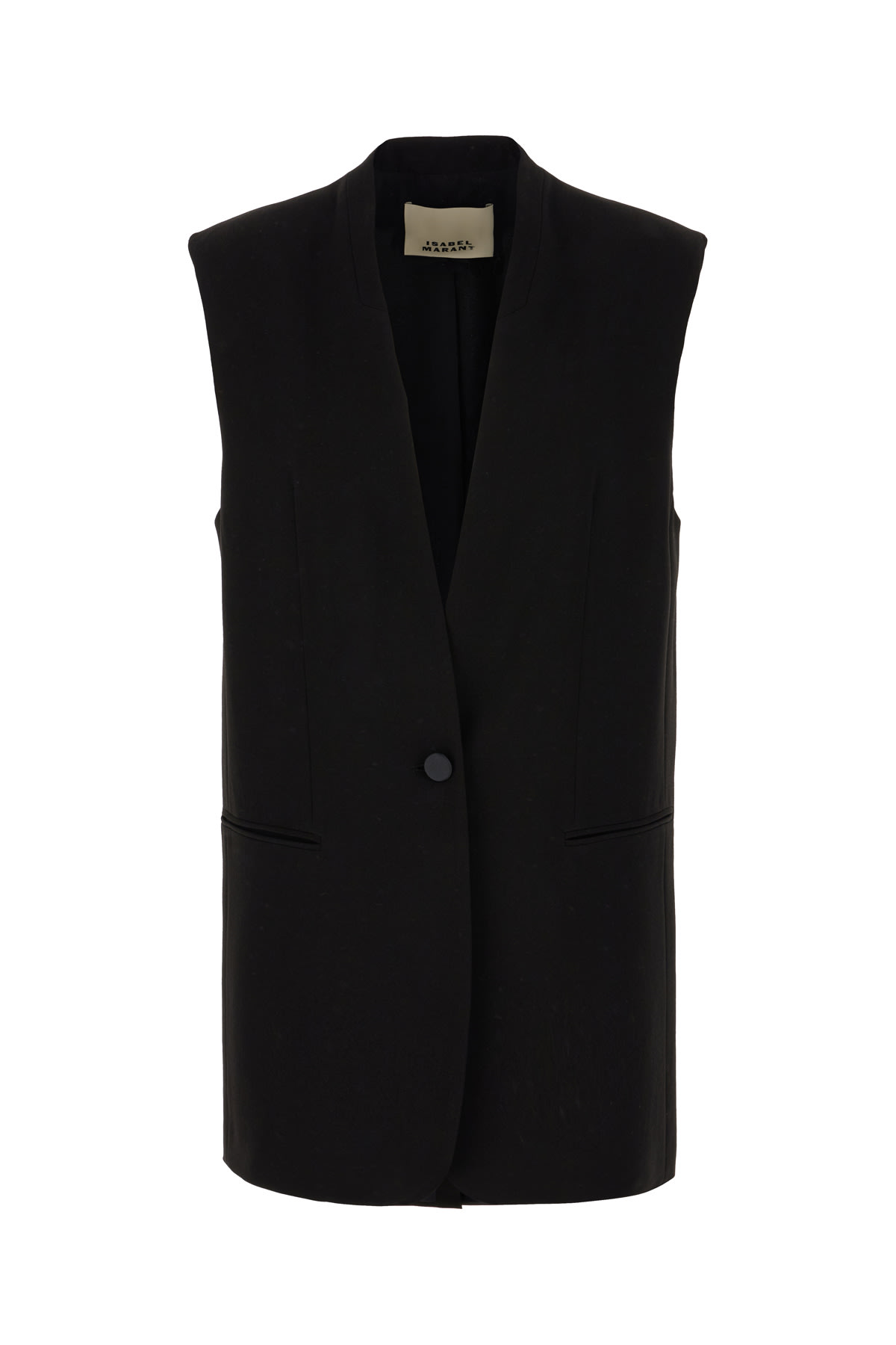 Isabel Marant Black Triacetate Blend Sleeveless Blazer