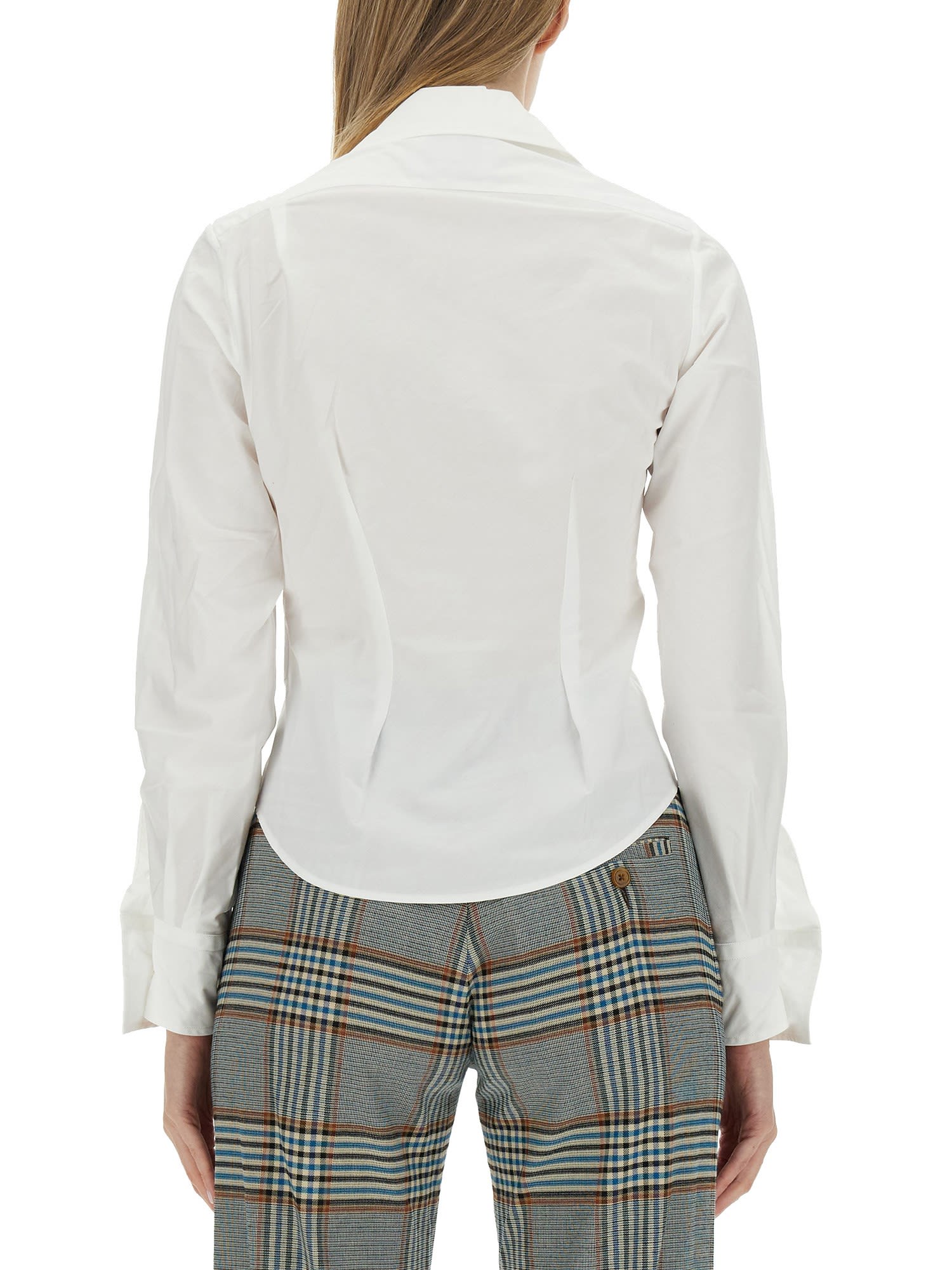 Shop Vivienne Westwood Drunken Shirt In White