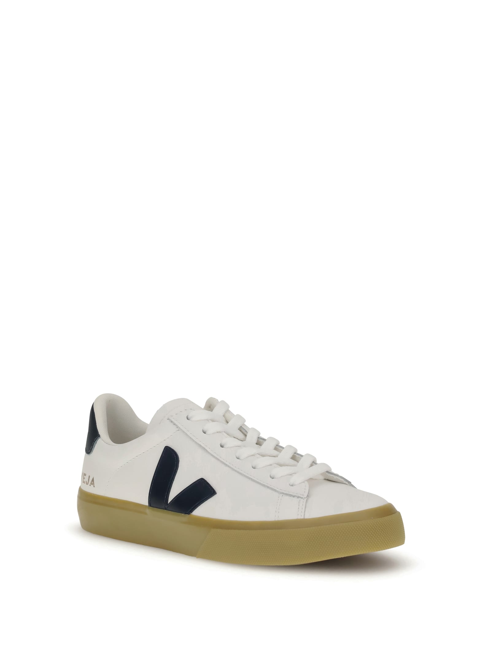 Veja Campo Leather White Nautico Natural Trainers In White
