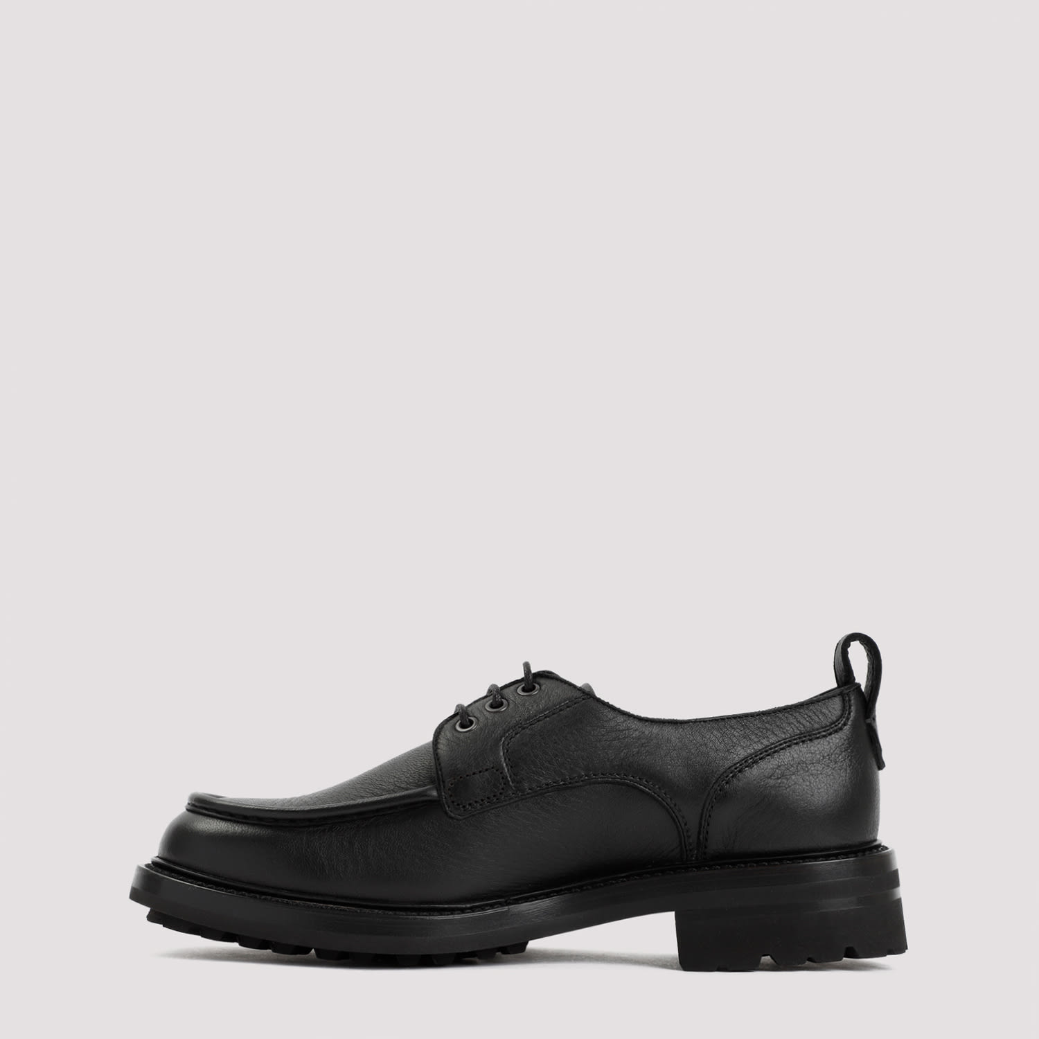 Shop Brioni Leather Derbies In Black