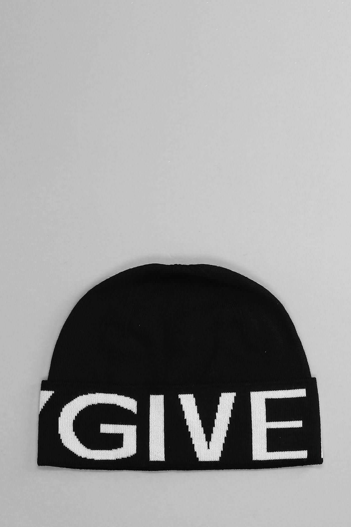 GIVENCHY HATS IN BLACK WOOL