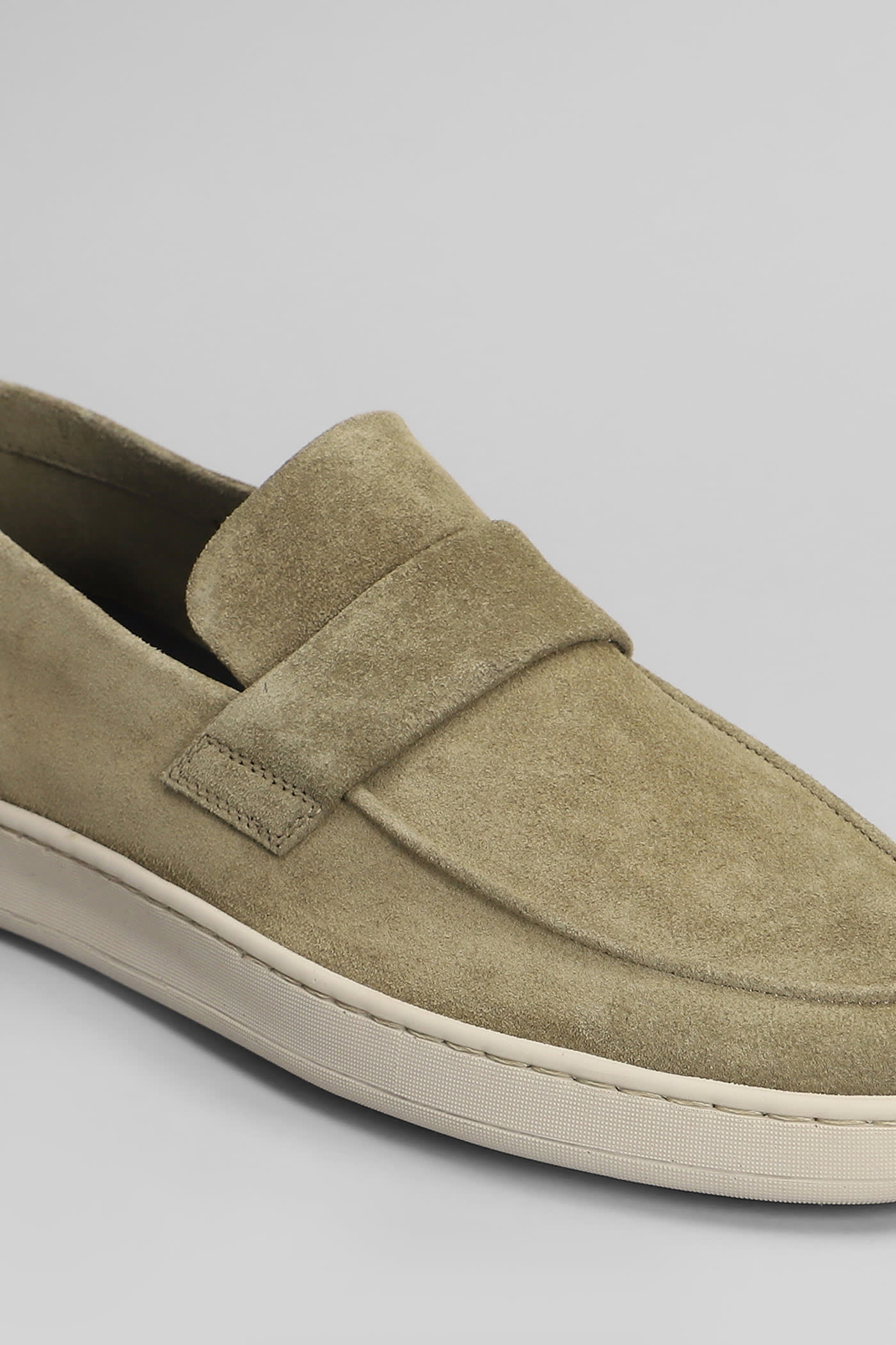 Officine Creative Herbie 001 Loafers In Green Suede