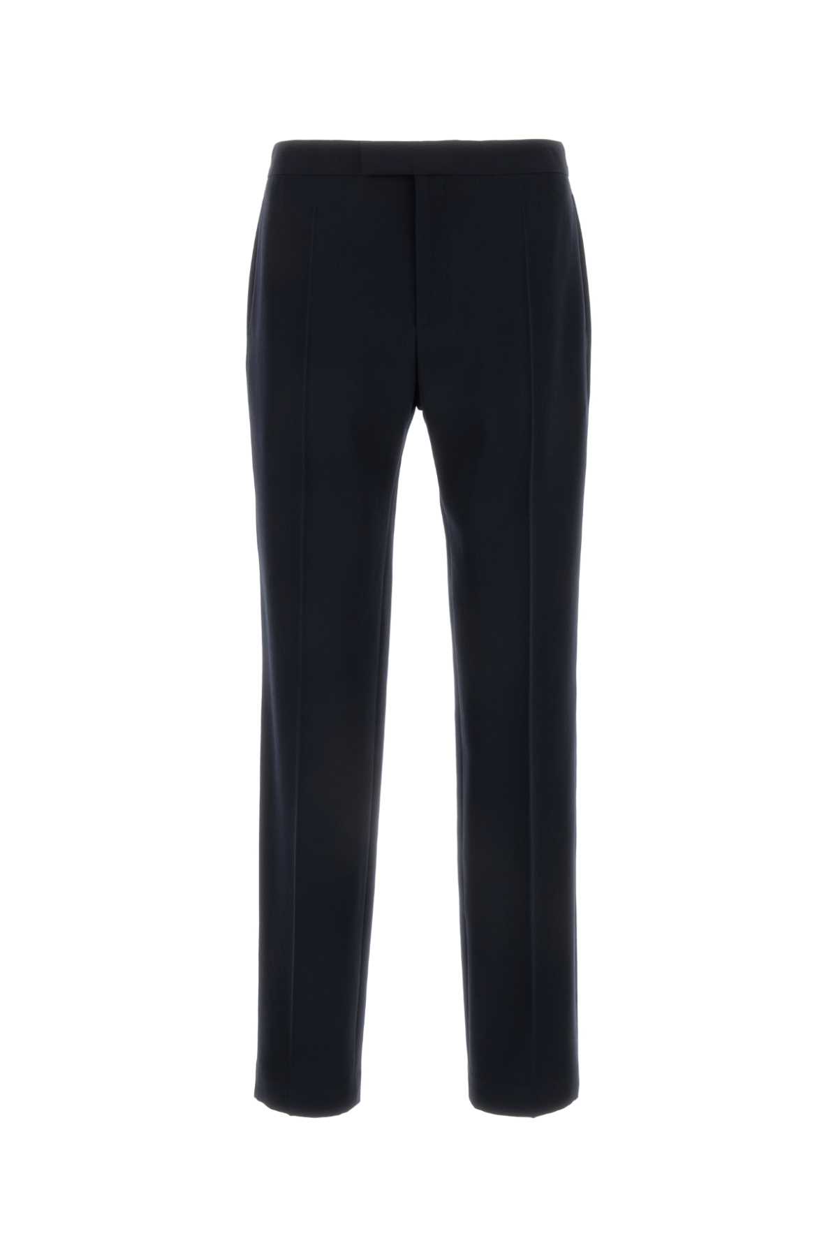 Shop The Row Midnight Blue Wool Rivo Pant In Darknavy