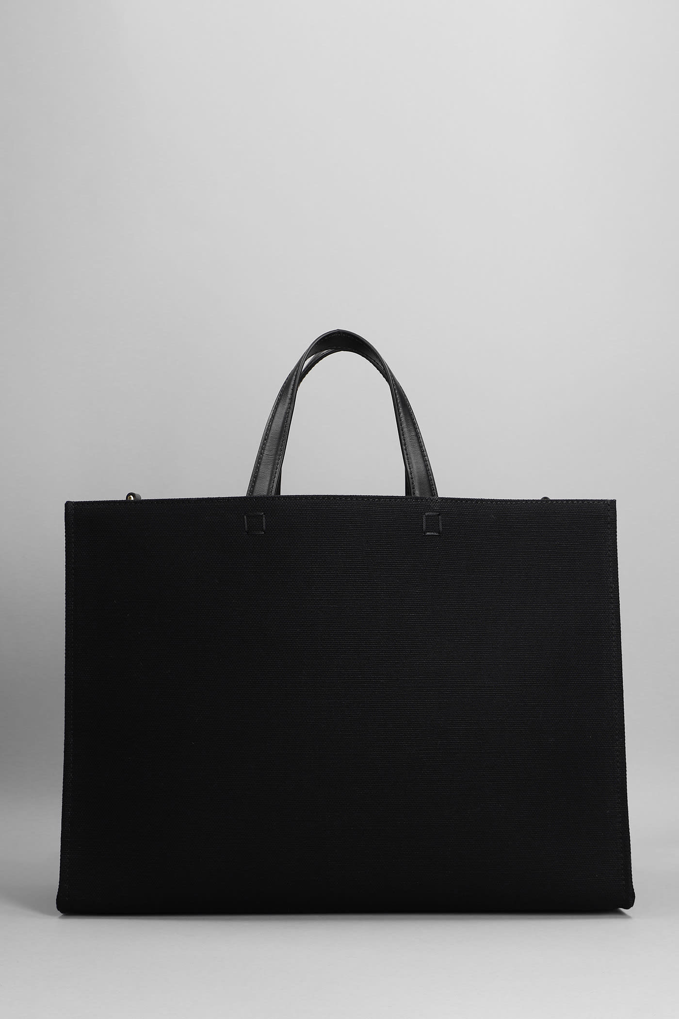 GIVENCHY TOTE IN BLACK LEATHER AND FABRIC 