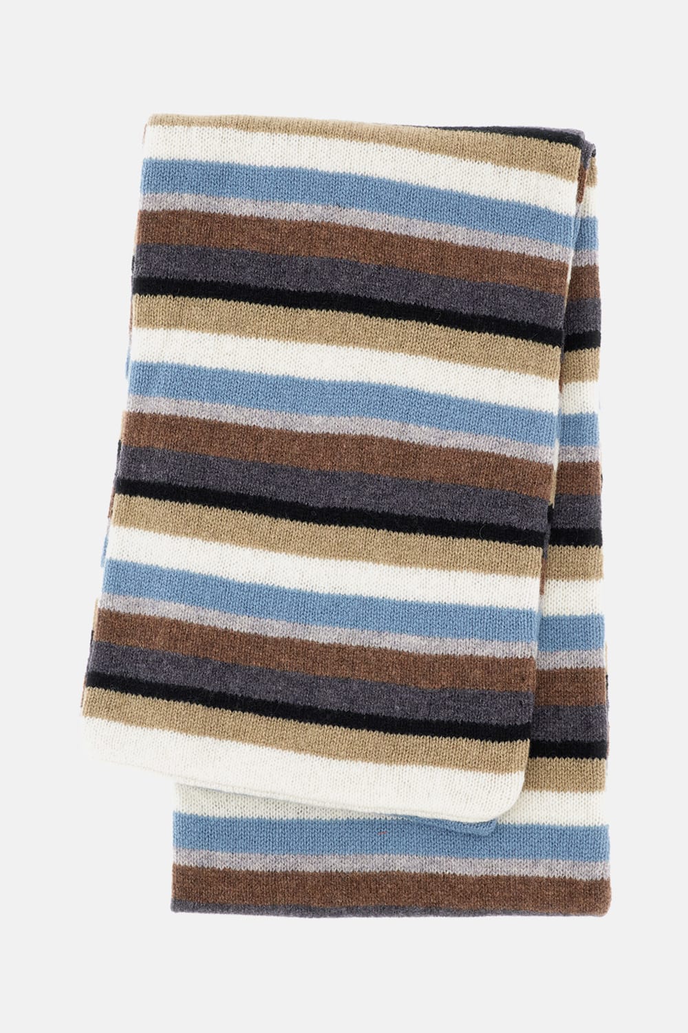 Paul Smith Black Colour Block Stripe Lambswool Scarf In Multi
