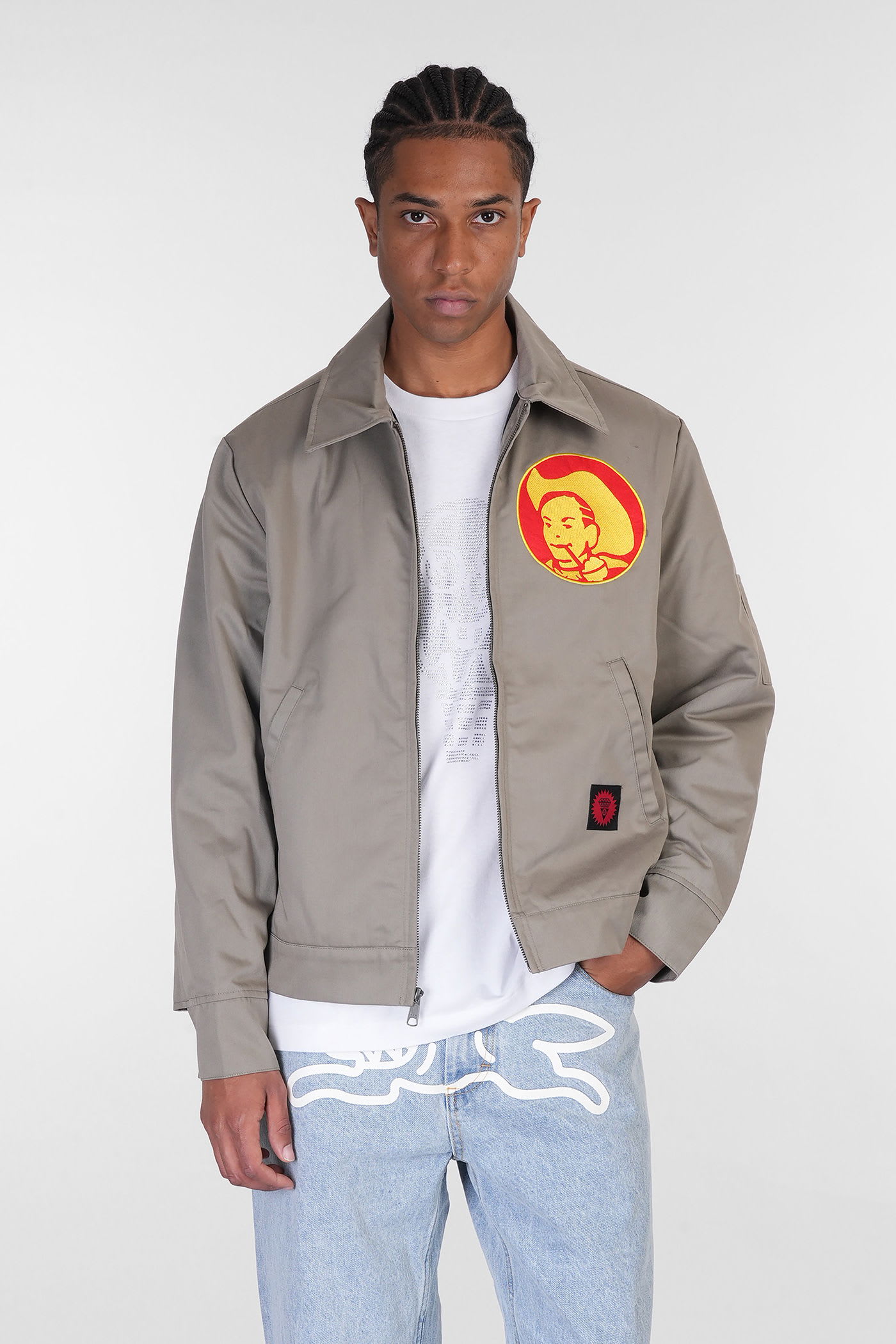 Casual Jacket In Green Polyester