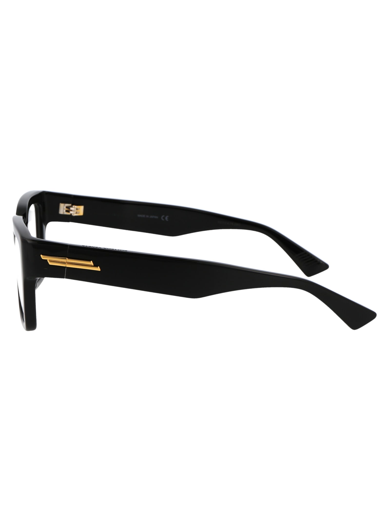 Shop Bottega Veneta Bv1153o Glasses In 005 Black Black Transparent