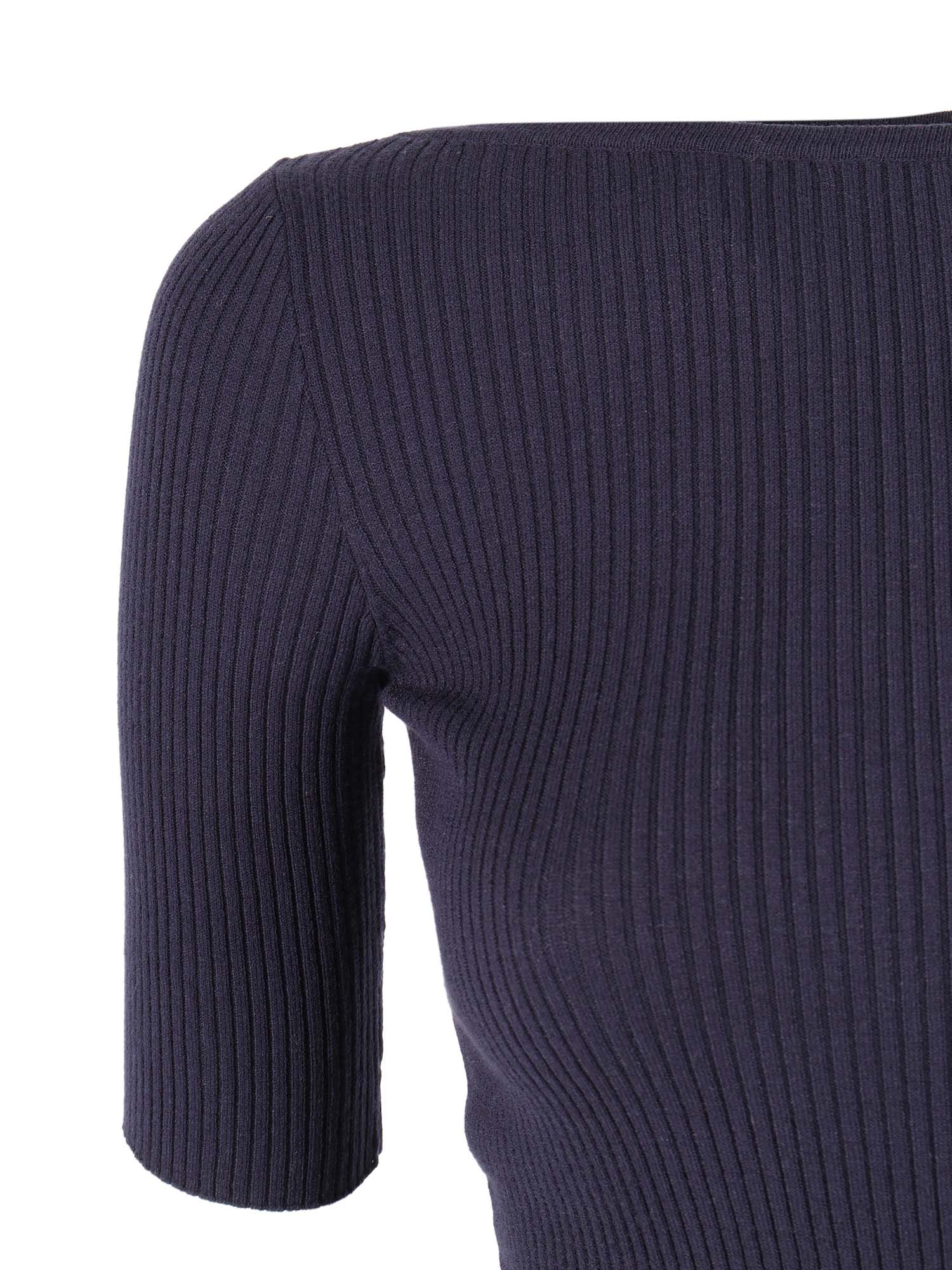 Weekend Max Mara Waser Ribbed T-shirt In Blue
