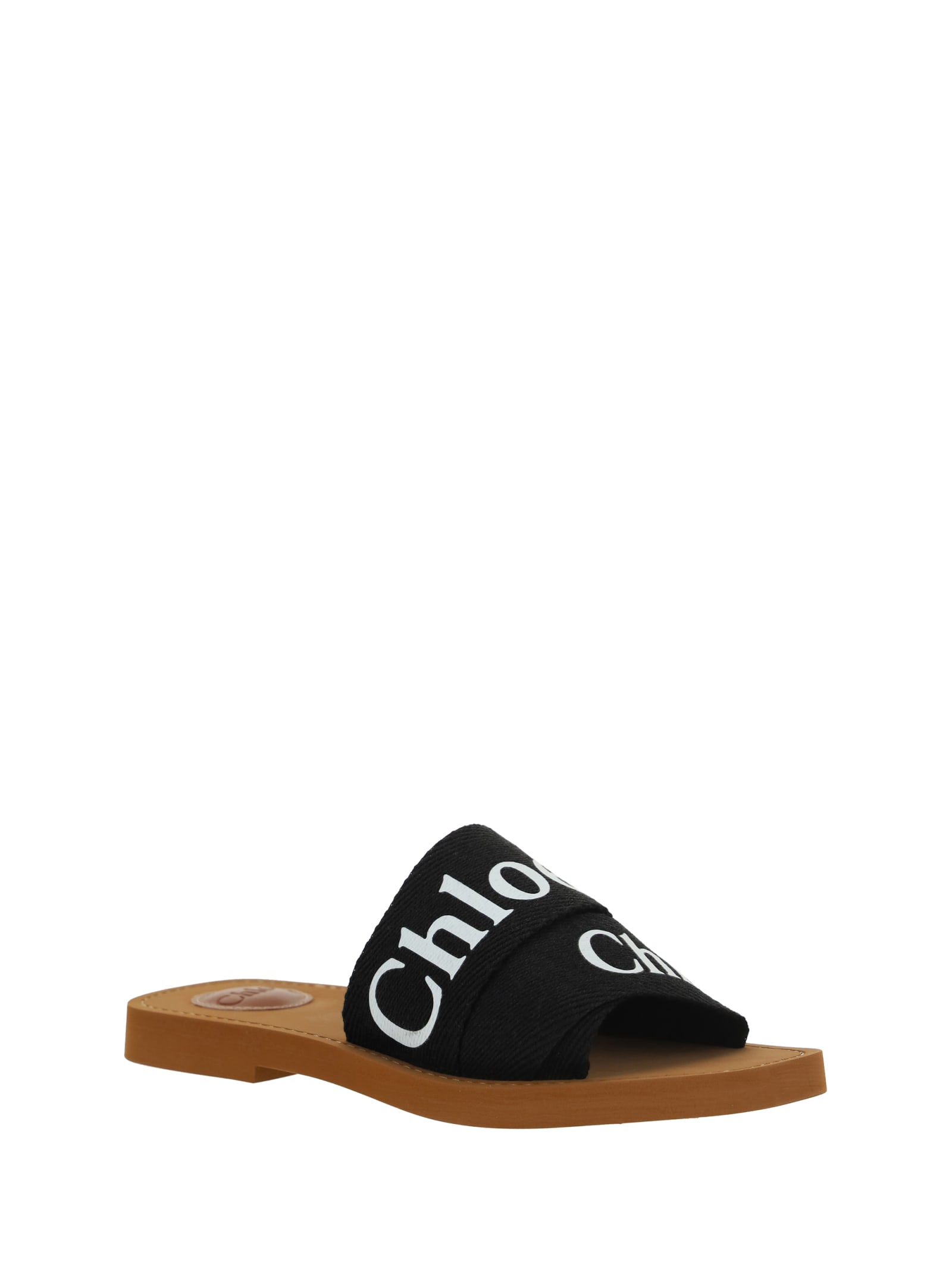 Shop Chloé Woody Sandals In Black