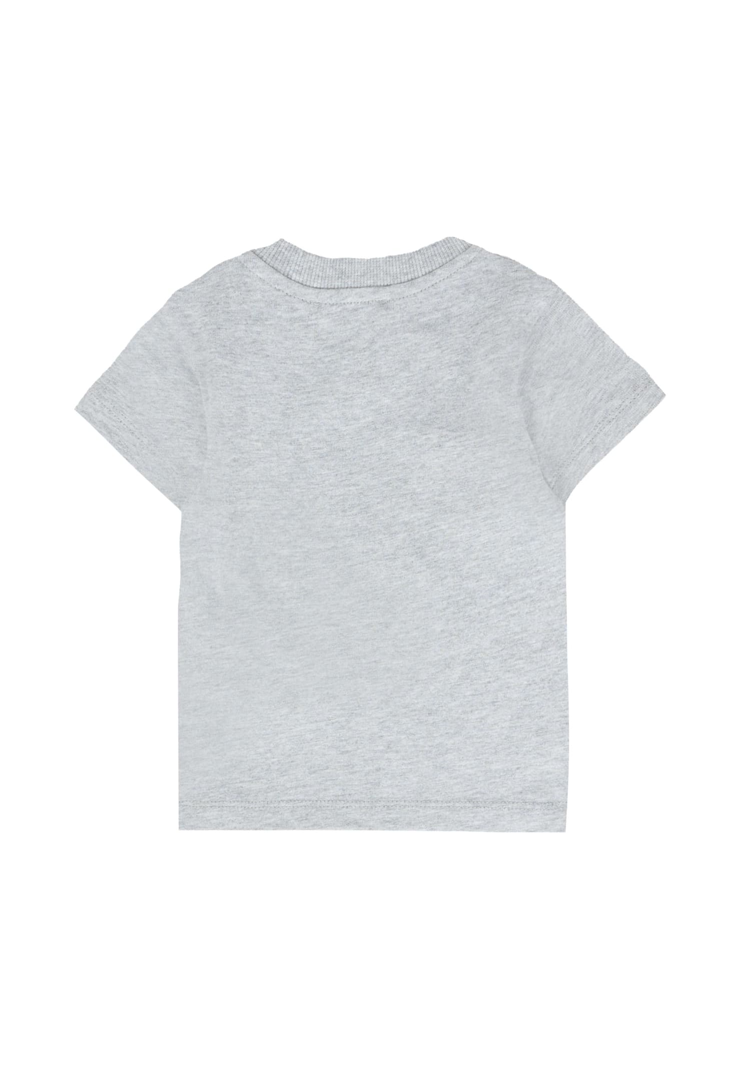 Moschino Grey T-shirt For Babykids With Teddy Bear In Gray