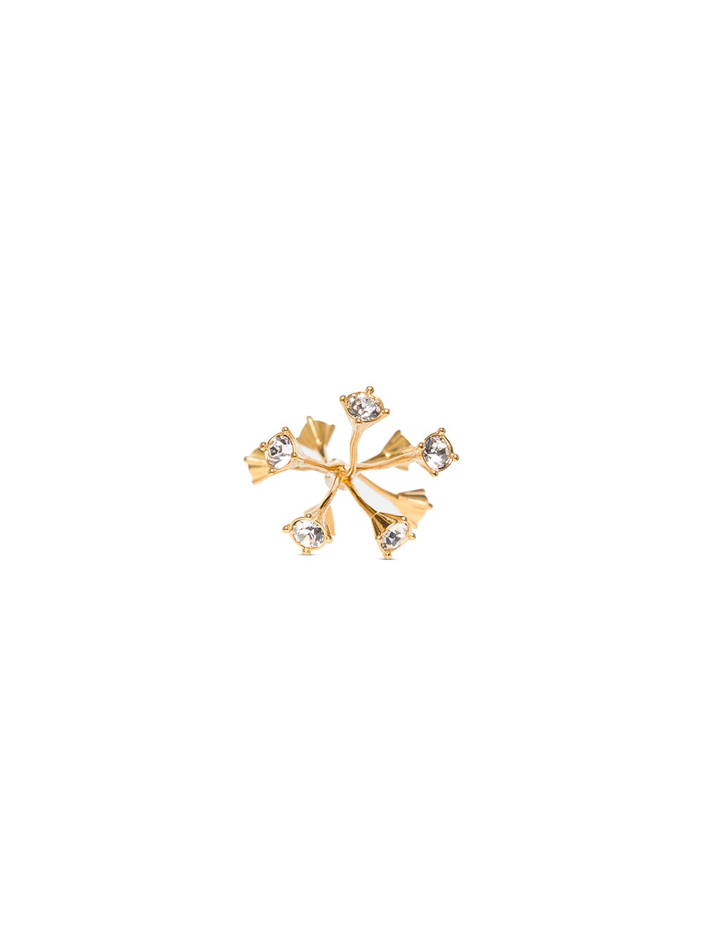 Panconesi Constellation Spikes Vermeil Earring In Golden Silver