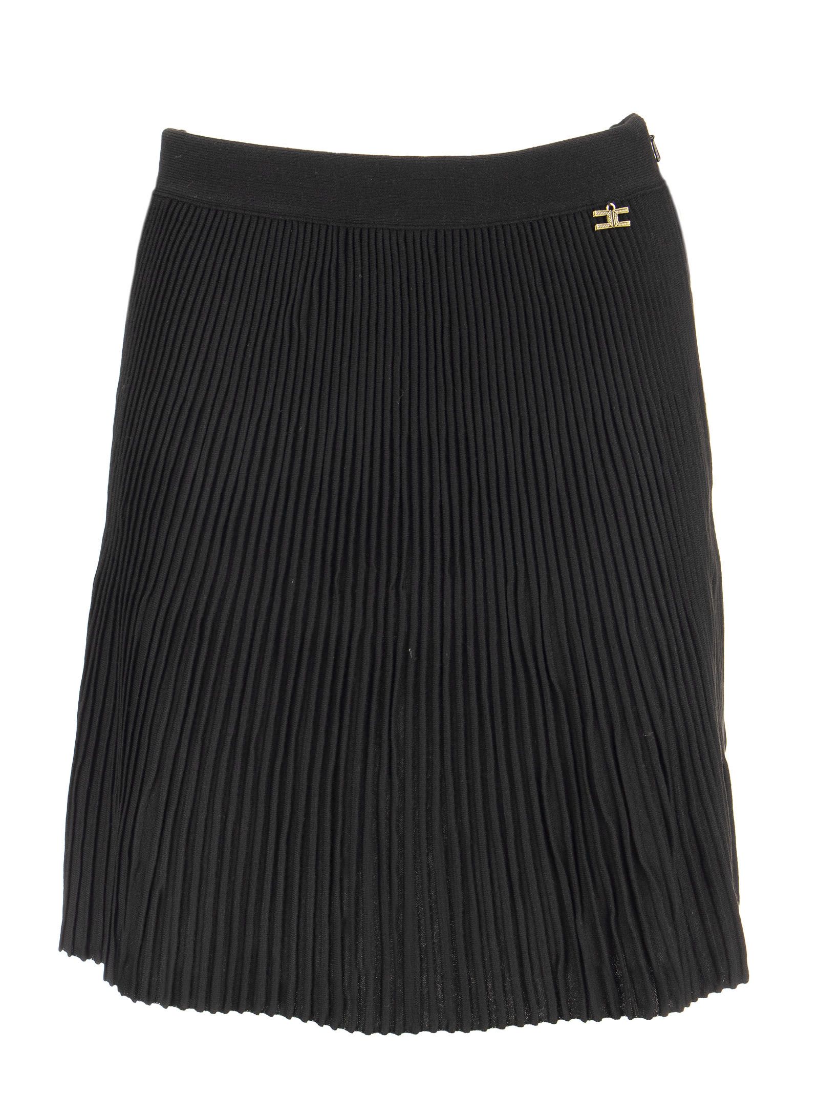 Elisabetta Franchi Pleated Knit Mini Skirt
