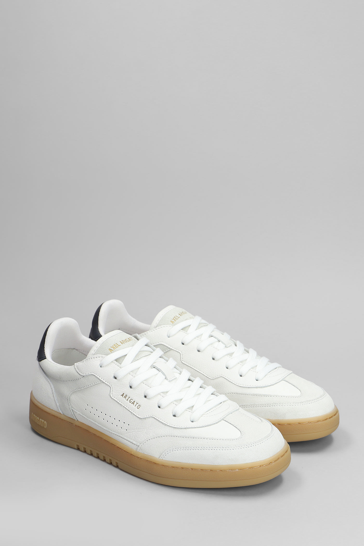Axel Arigato Dice T-toe White Low Top Sneakers With Logo Patch On The Tongue And Logo Lettering On The Rear In Le In White