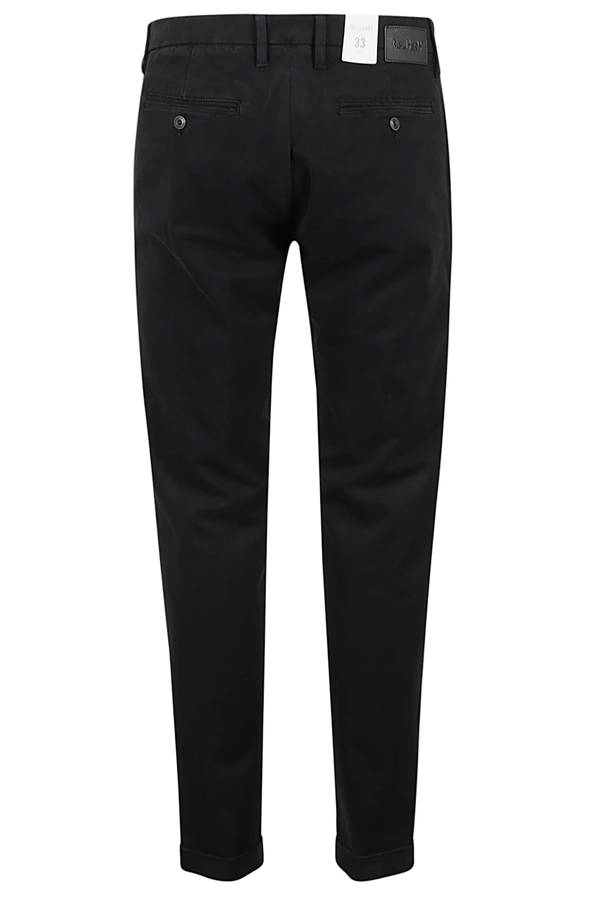 Shop Re-hash Mucha Chinos Gabardina Stretch In Nero