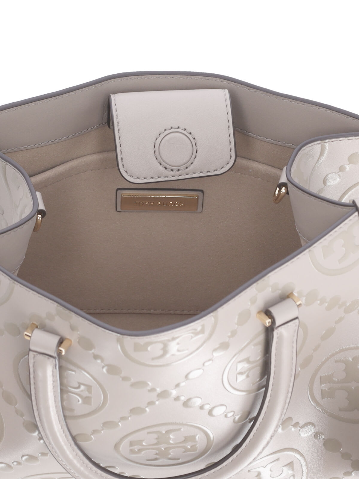 Tory Burch T Monogram Medium Tote Bag In Clay