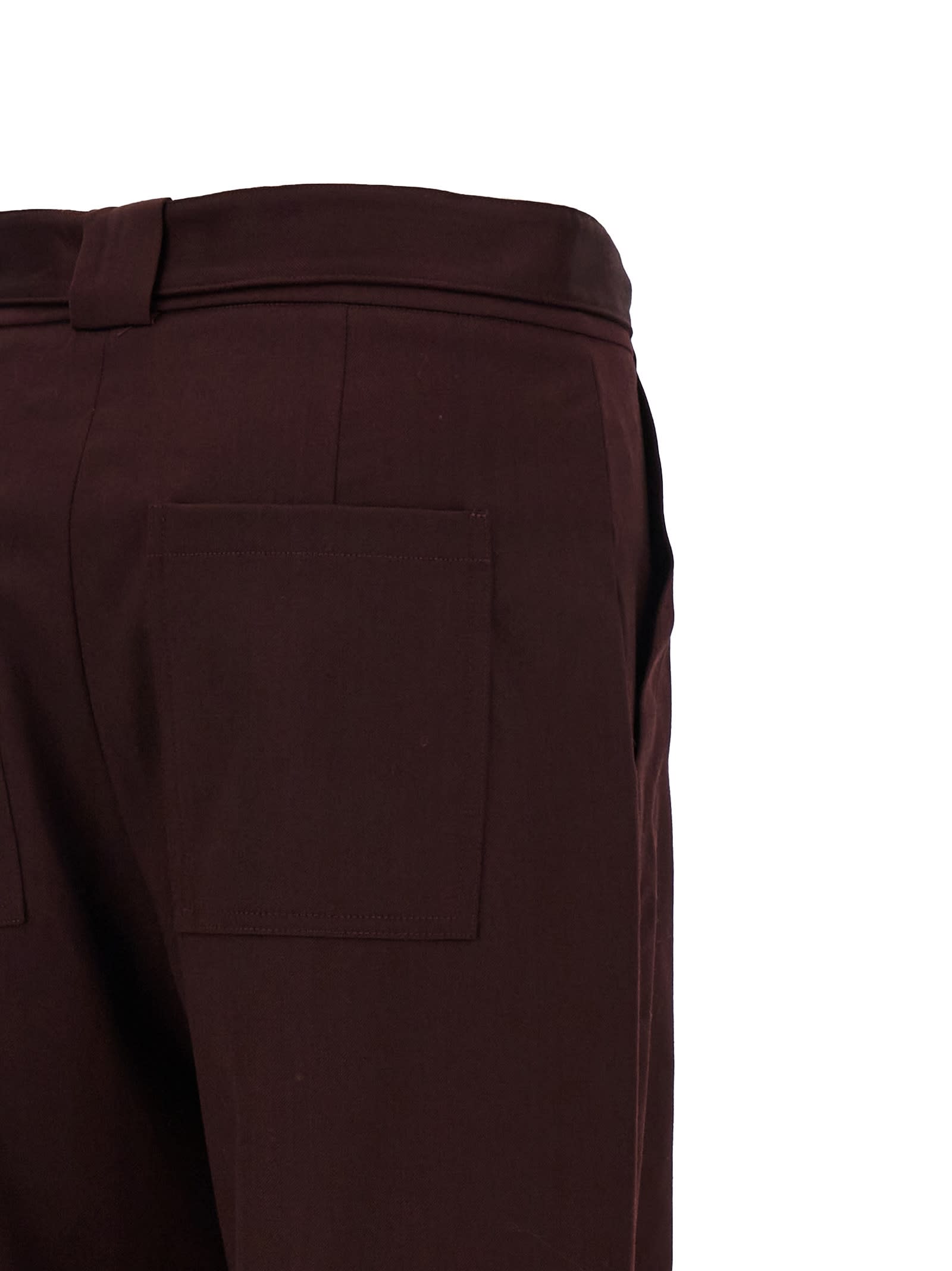 Shop Pinko Caproni Pants In Bordeaux