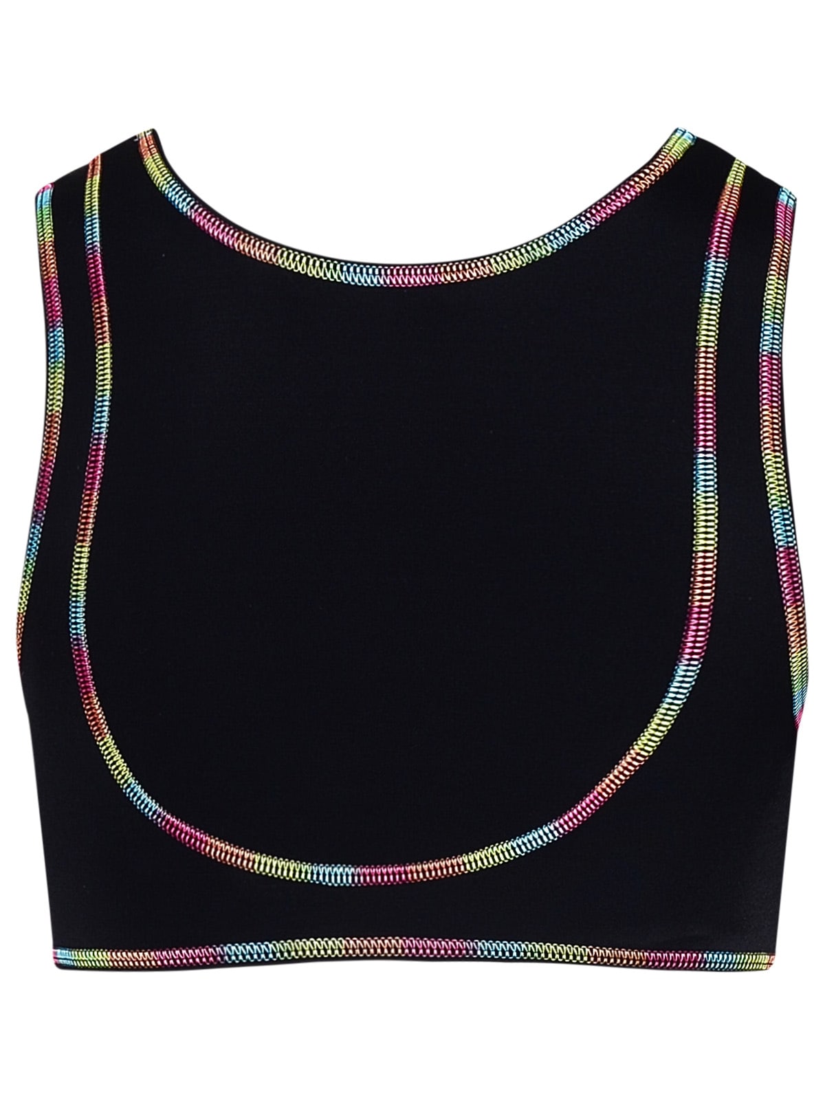 Shop Palm Angels Black Nylon Blend Miami Sporty Top