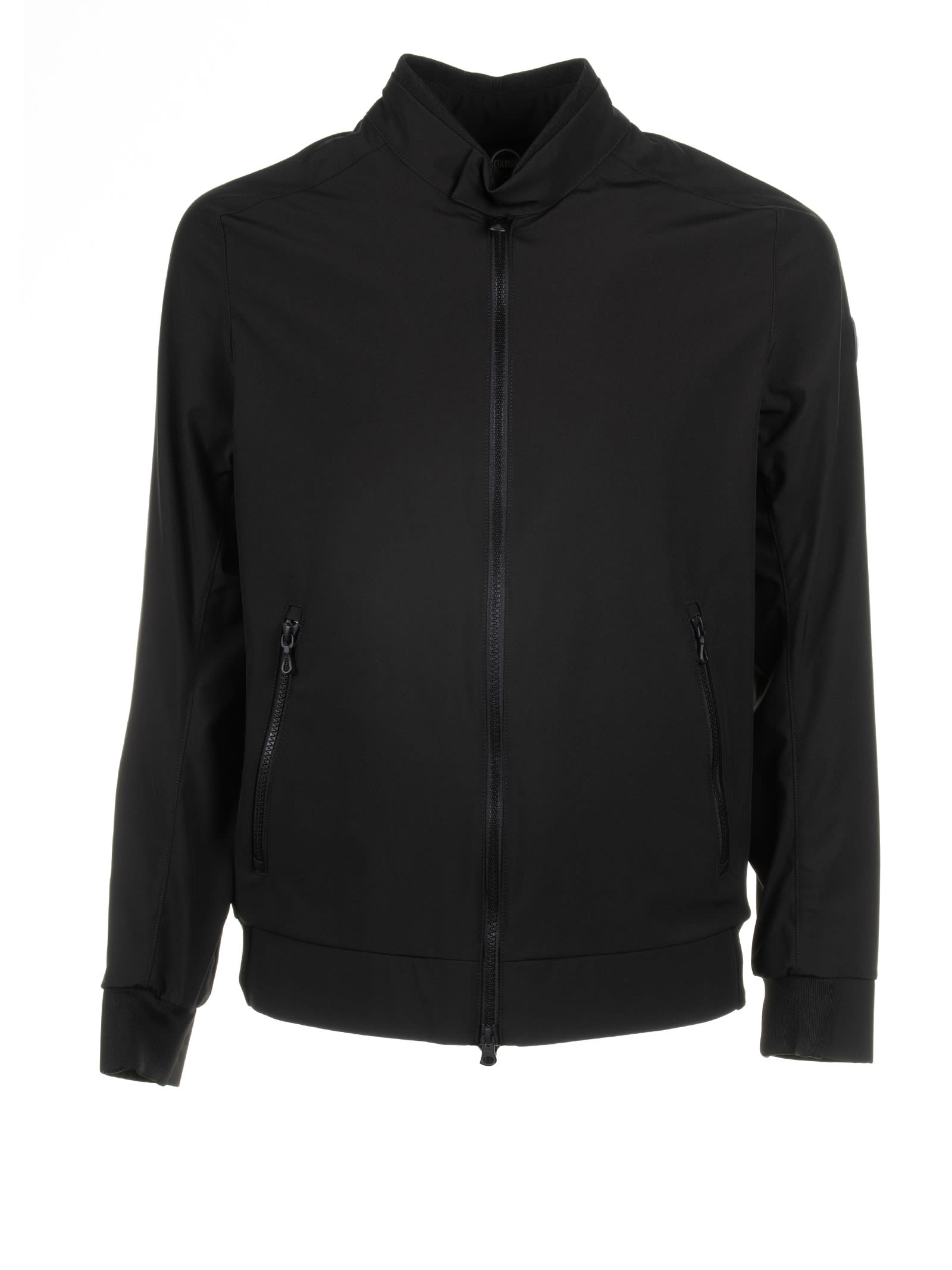 Shop Colmar Black Softshell Biker Jacket In Nero