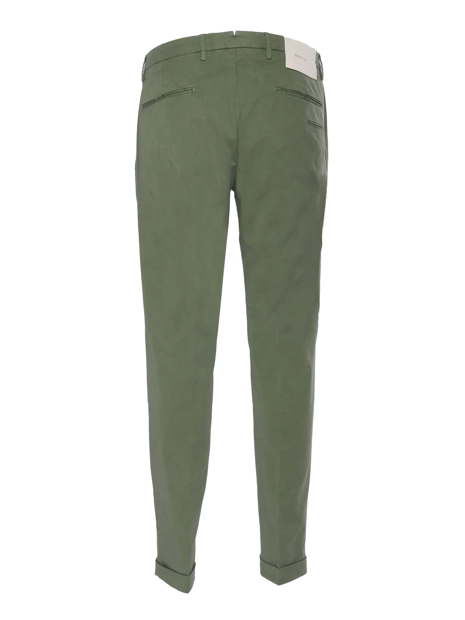 Shop Briglia 1949 Elegant Military Green Trousers
