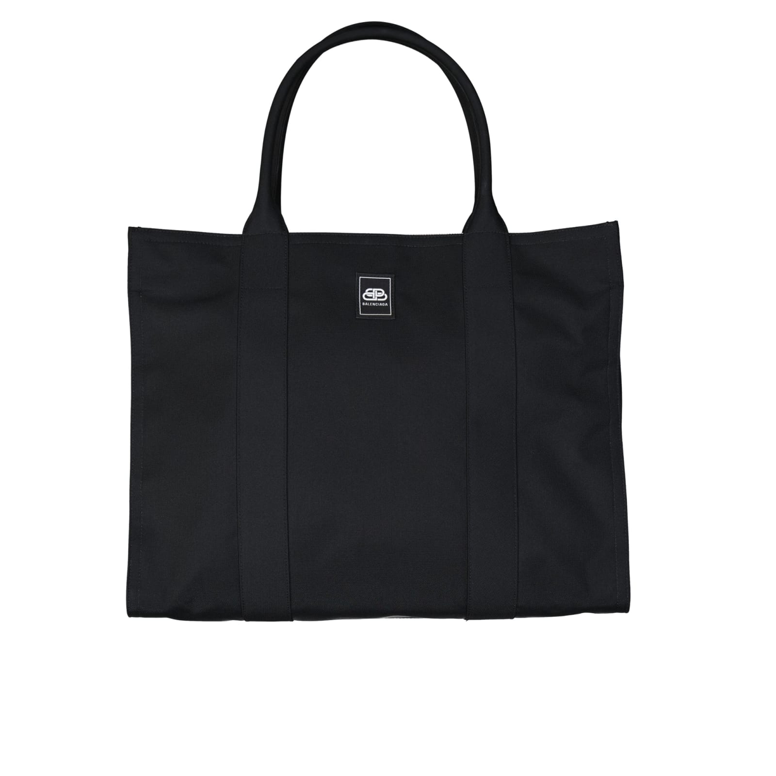 Balenciaga Logo Shopper Tote Bag In Black | ModeSens