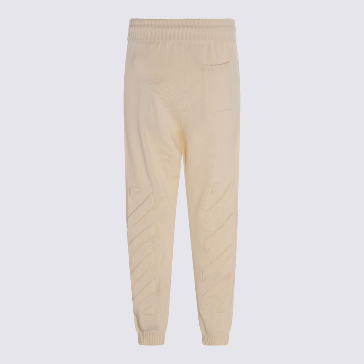 Shop Off-white Beige Cotton 3d Diag Track Pants