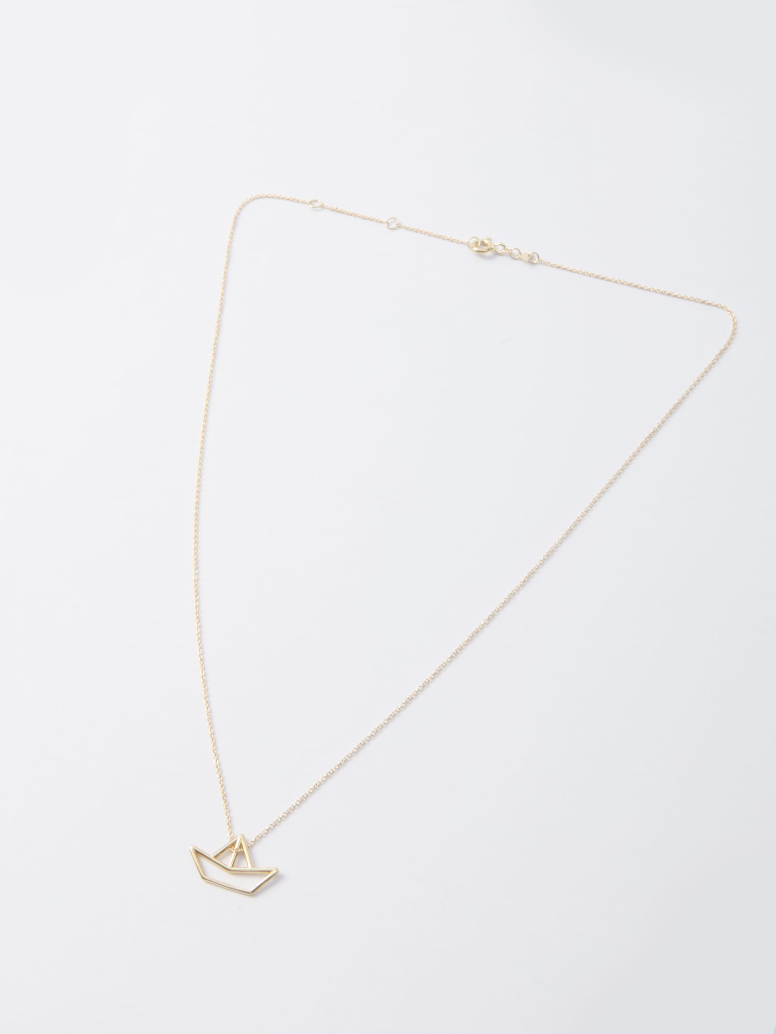 Shop Aliita Barquito Necklace In Gold