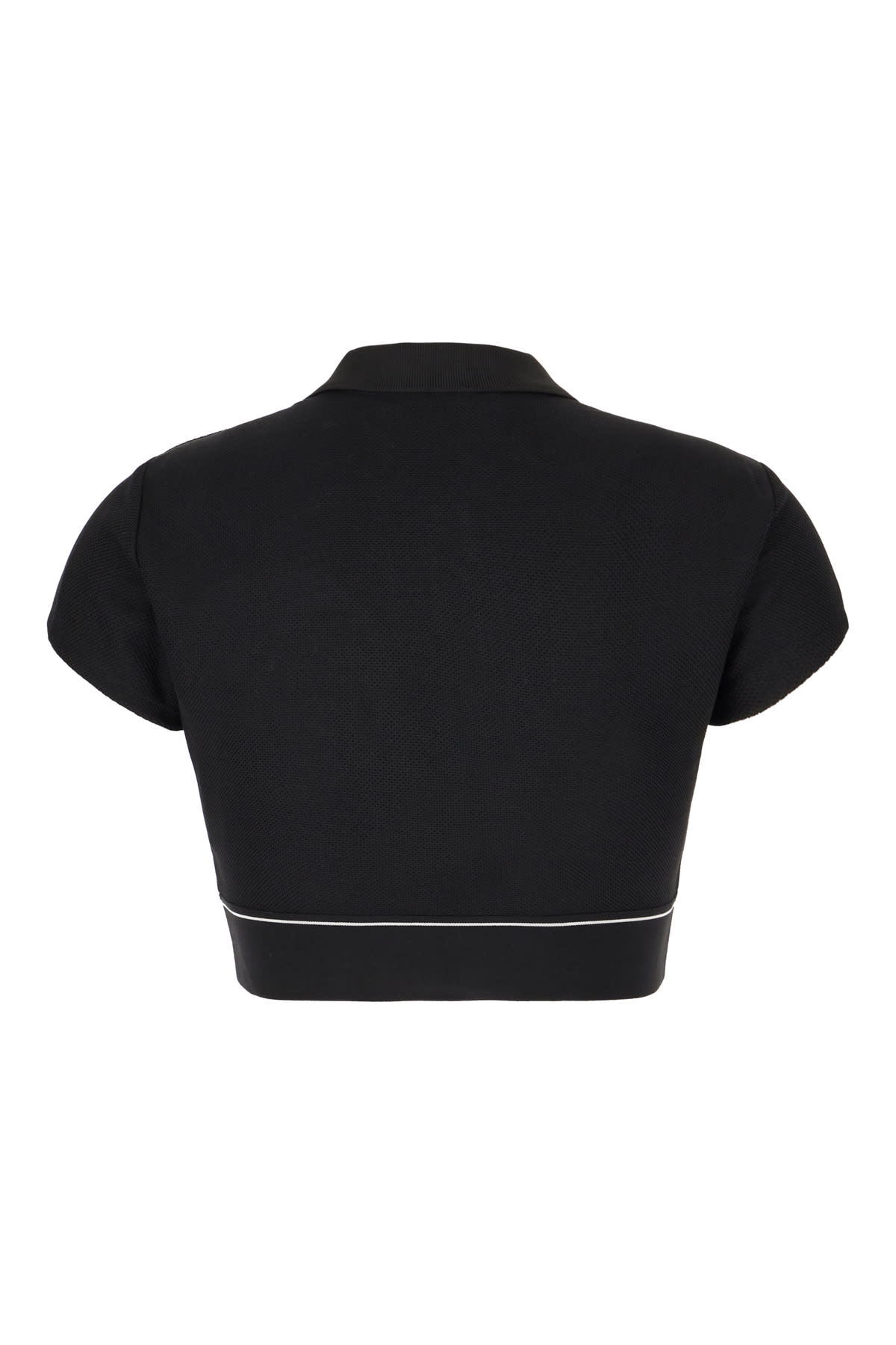 Shop Alexander Wang T Black Piquet Polo Shirt