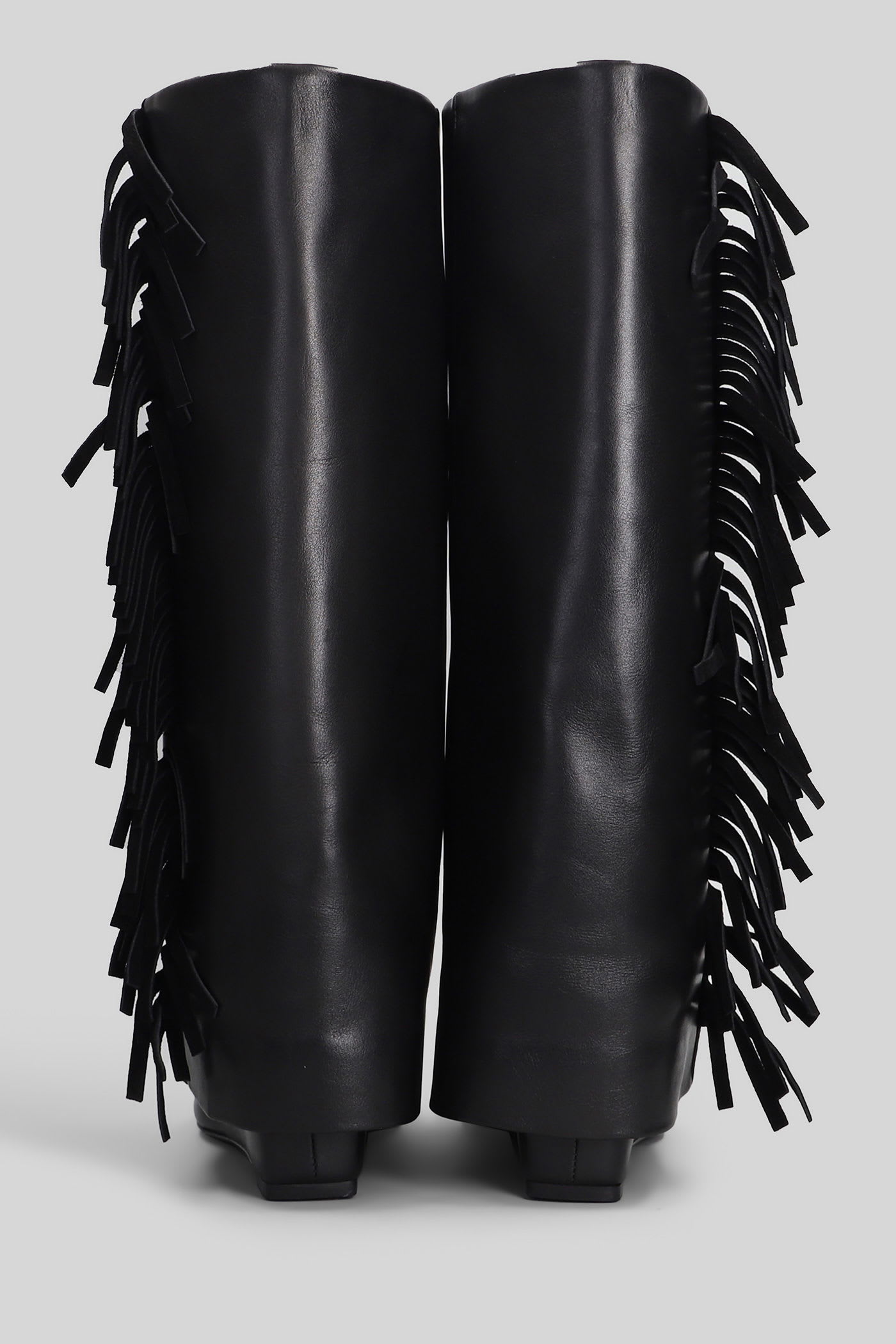 Simkhai Quinn Low Heels Boots In Black Leather In Black