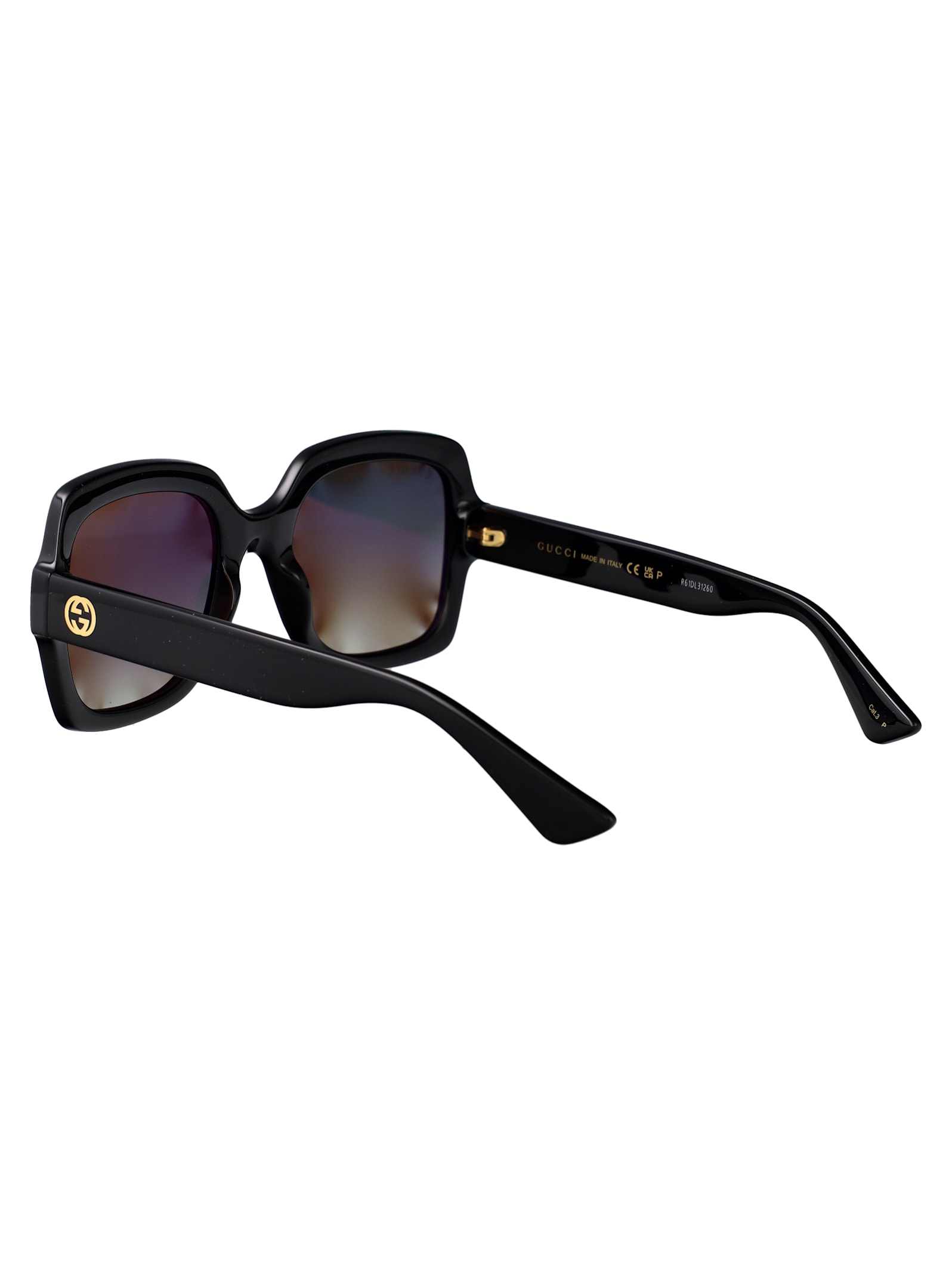 Gucci Women's Oversized Rectangle Sunglasses In 002 Black Black Grey