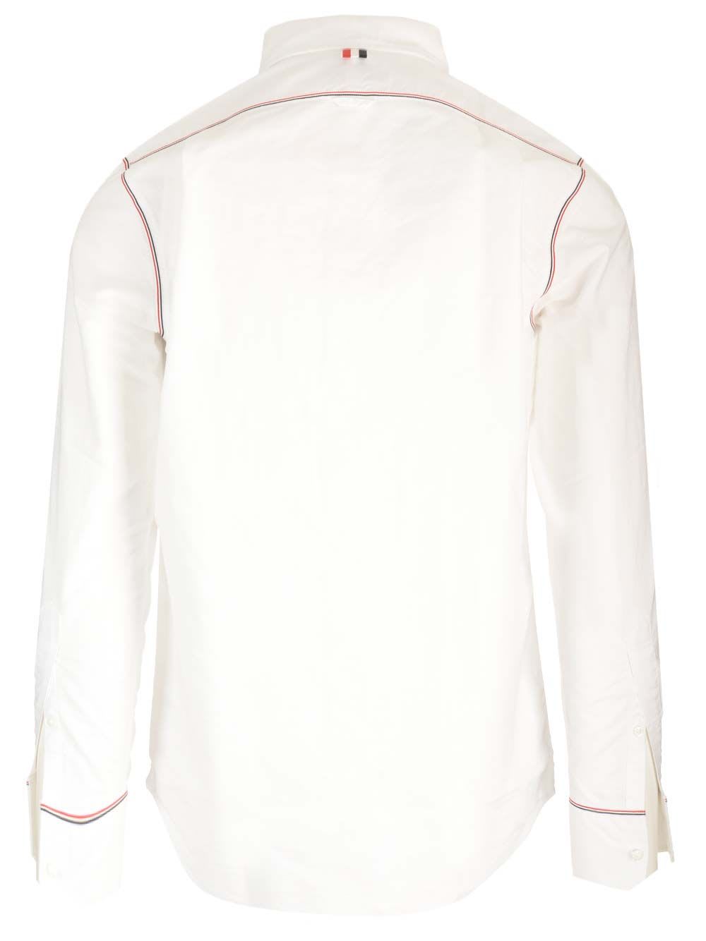 Shop Thom Browne Oxford Framing Shirt In White