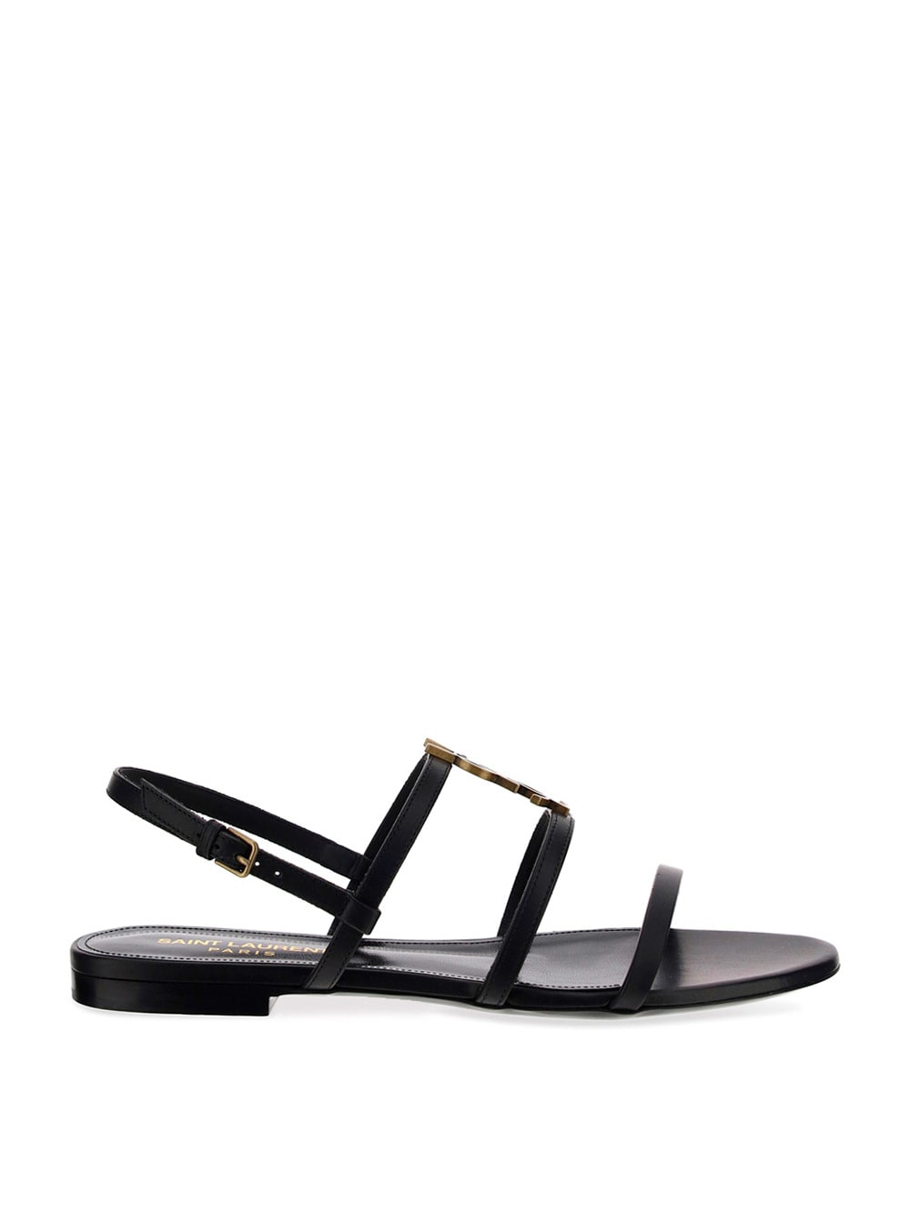 Saint Laurent New Cassandra Leather Sandal In Animal Print
