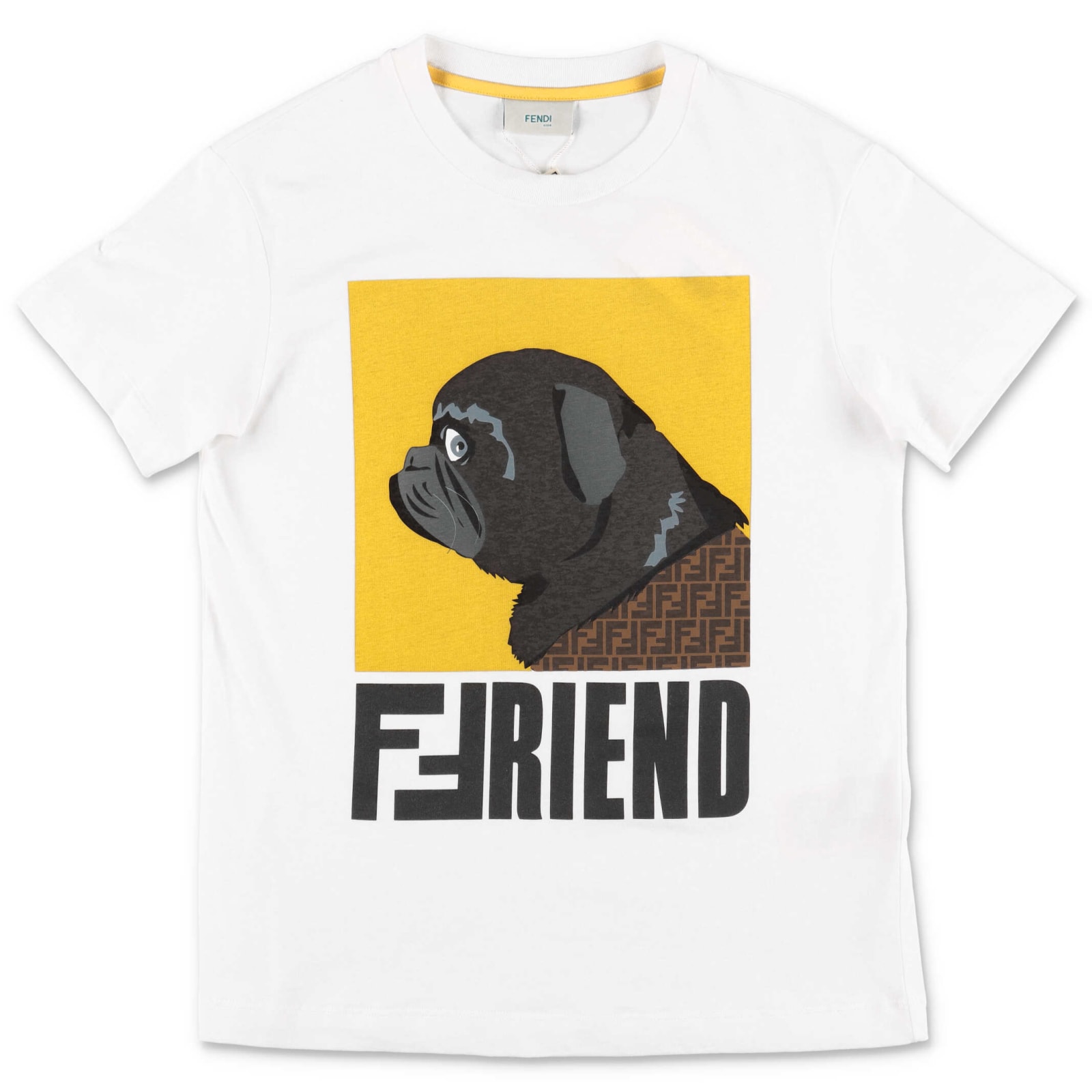 Click to view more detailed imagery on our partner's website Fendi Kids' T-shirt In Bianco