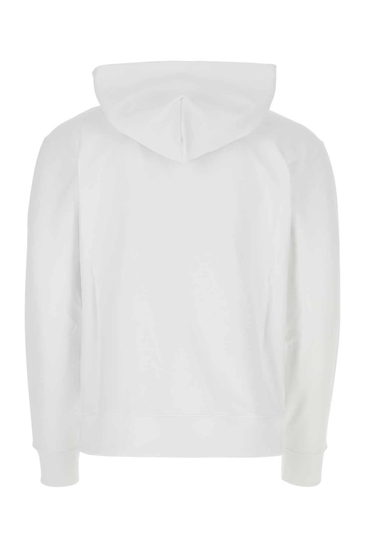 Kenzo White Stretch Cotton Sweatshirt In 01