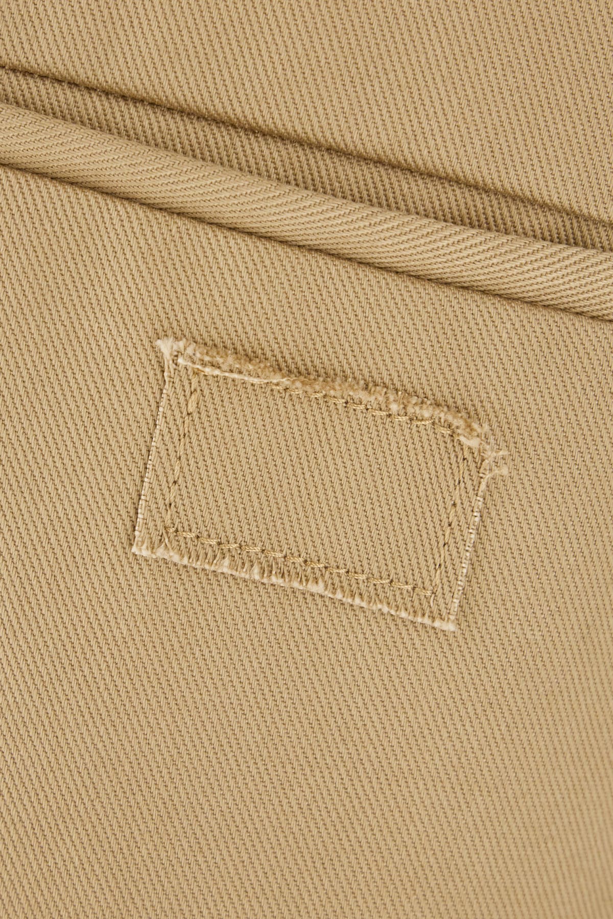 Maison Margiela Cotton Gabardine Midi Skirt Skirts Beige In Camel