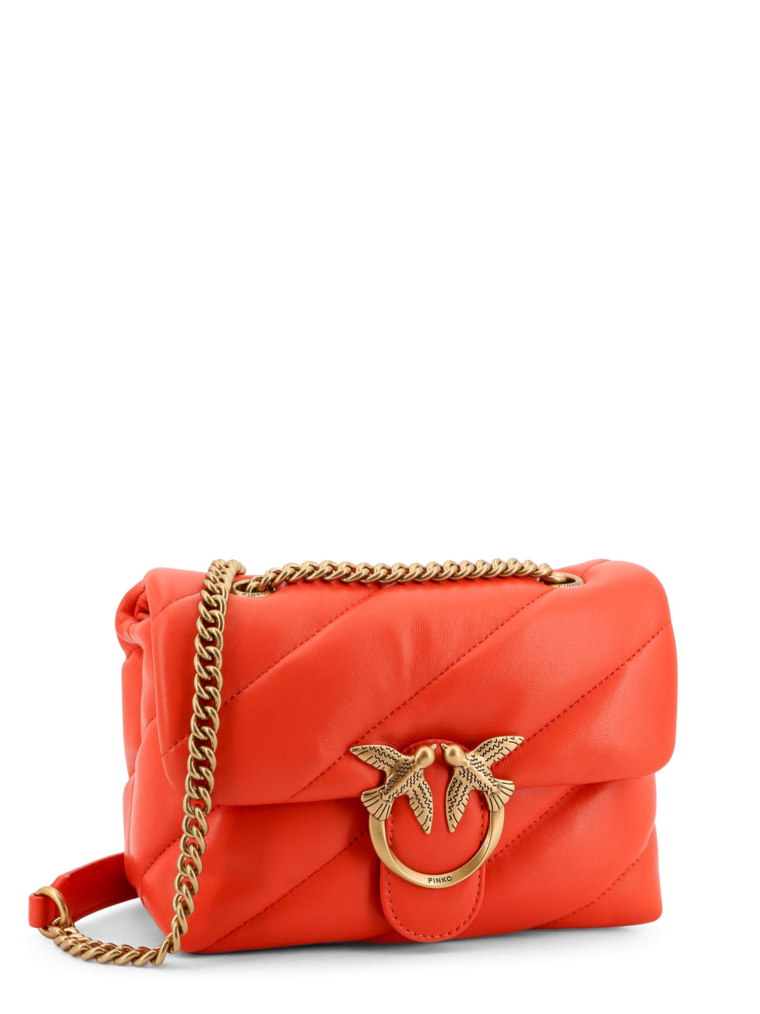 Pinko Classic Love Bag Puff Maxi Quilt In Red