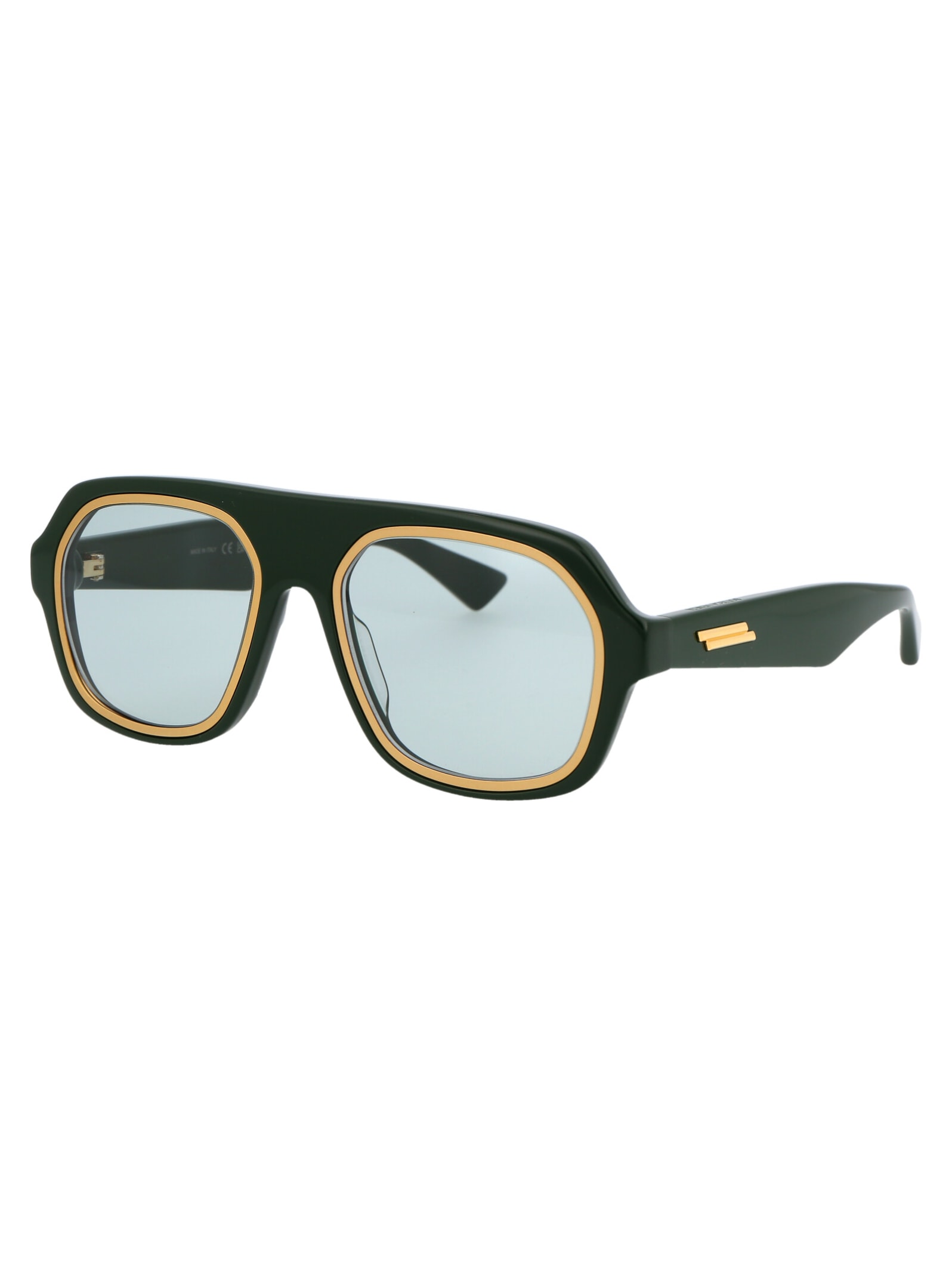 Shop Bottega Veneta Bv1217s Sunglasses In 002 Green Green Green