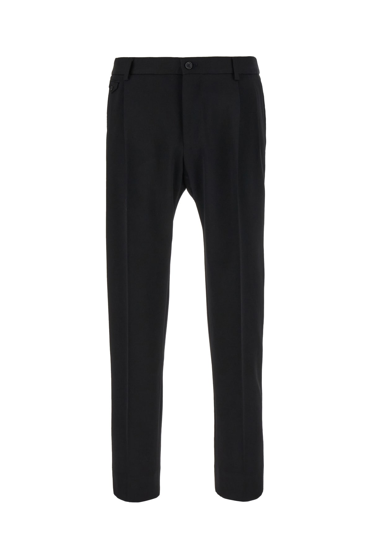 Shop Dolce & Gabbana Black Wool Pants In N0000