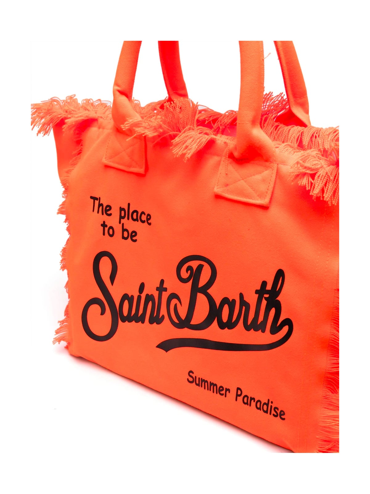 Vanity Mini Bag in Canvas with Mc2 Saint Barth Logo / Orange