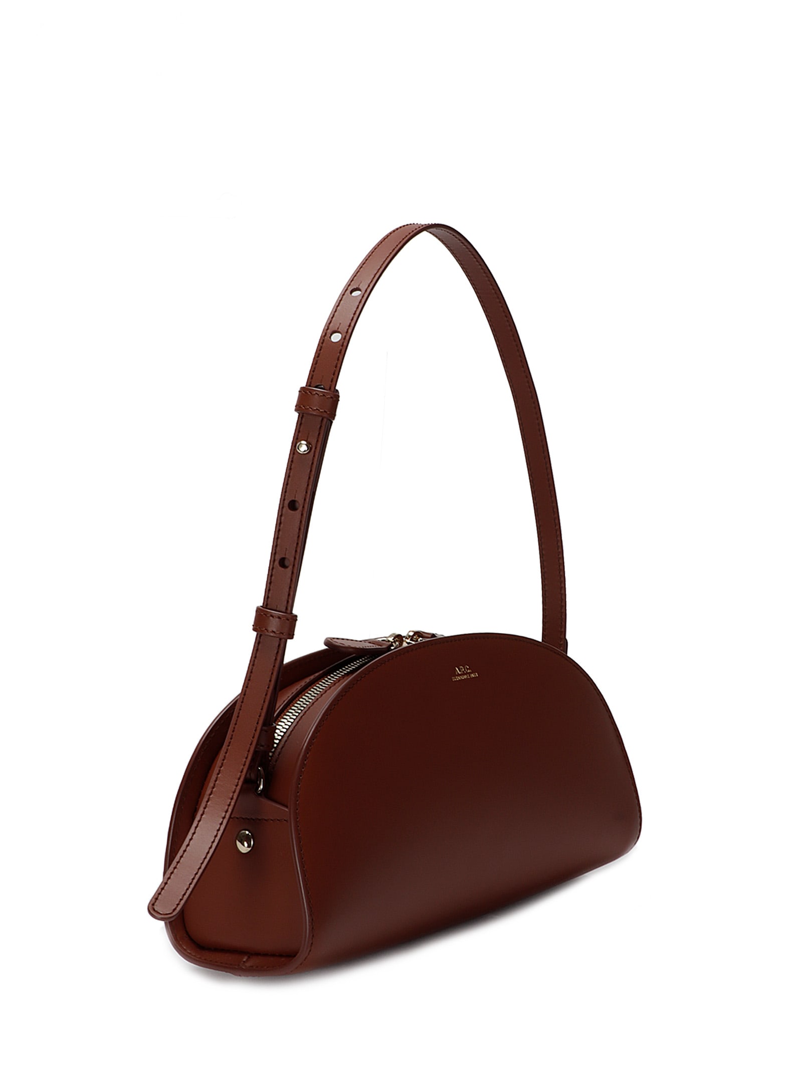 Apc A.p.c. Shoulder Bag With Adjustable Strap In Brown