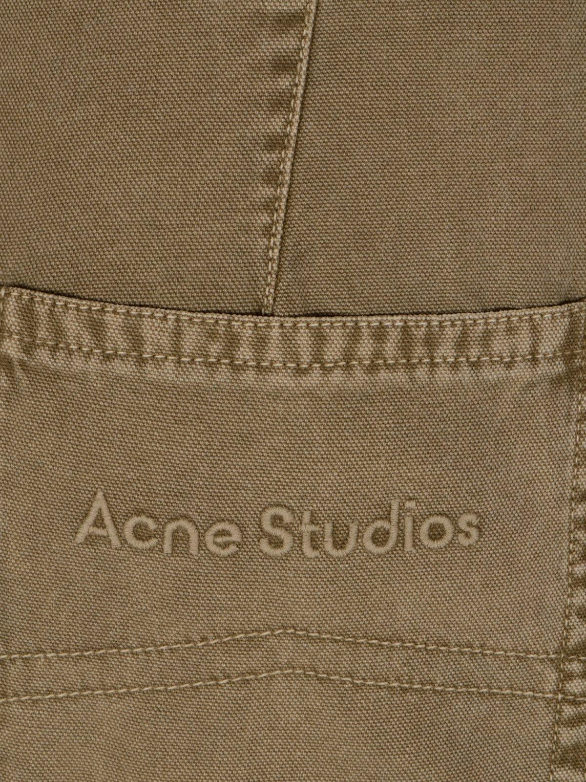 Acne Studios Strap-detailed Cargo Trousers In Brown