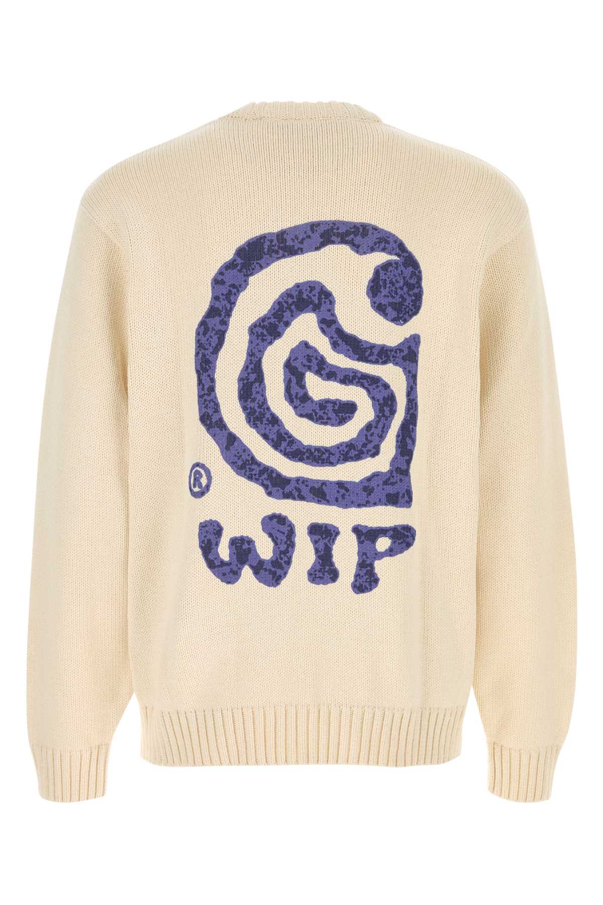 Carhartt Mens Natural Helix Graphic-print Knitted Sweater In Neutral